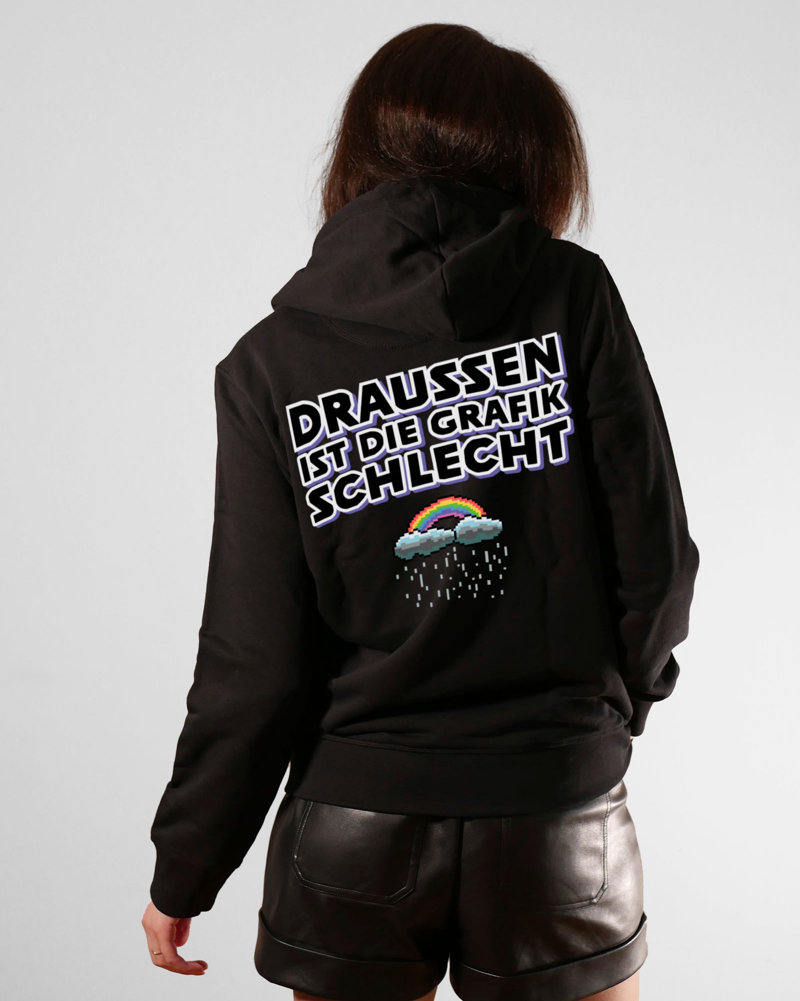 Draußen ist die Grafik schlecht | 3-Style Hoodie