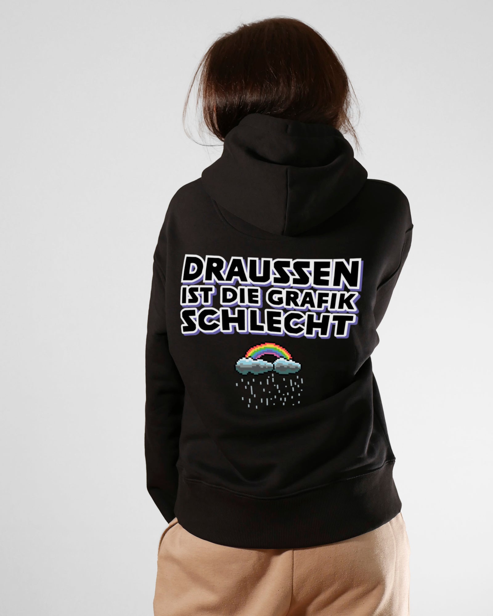 Draußen ist die Grafik schlecht | 3-Style Hoodie