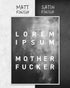 Lorem Ipsum | 3-Type Poster