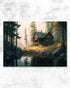 Cabin with Pond - Poster