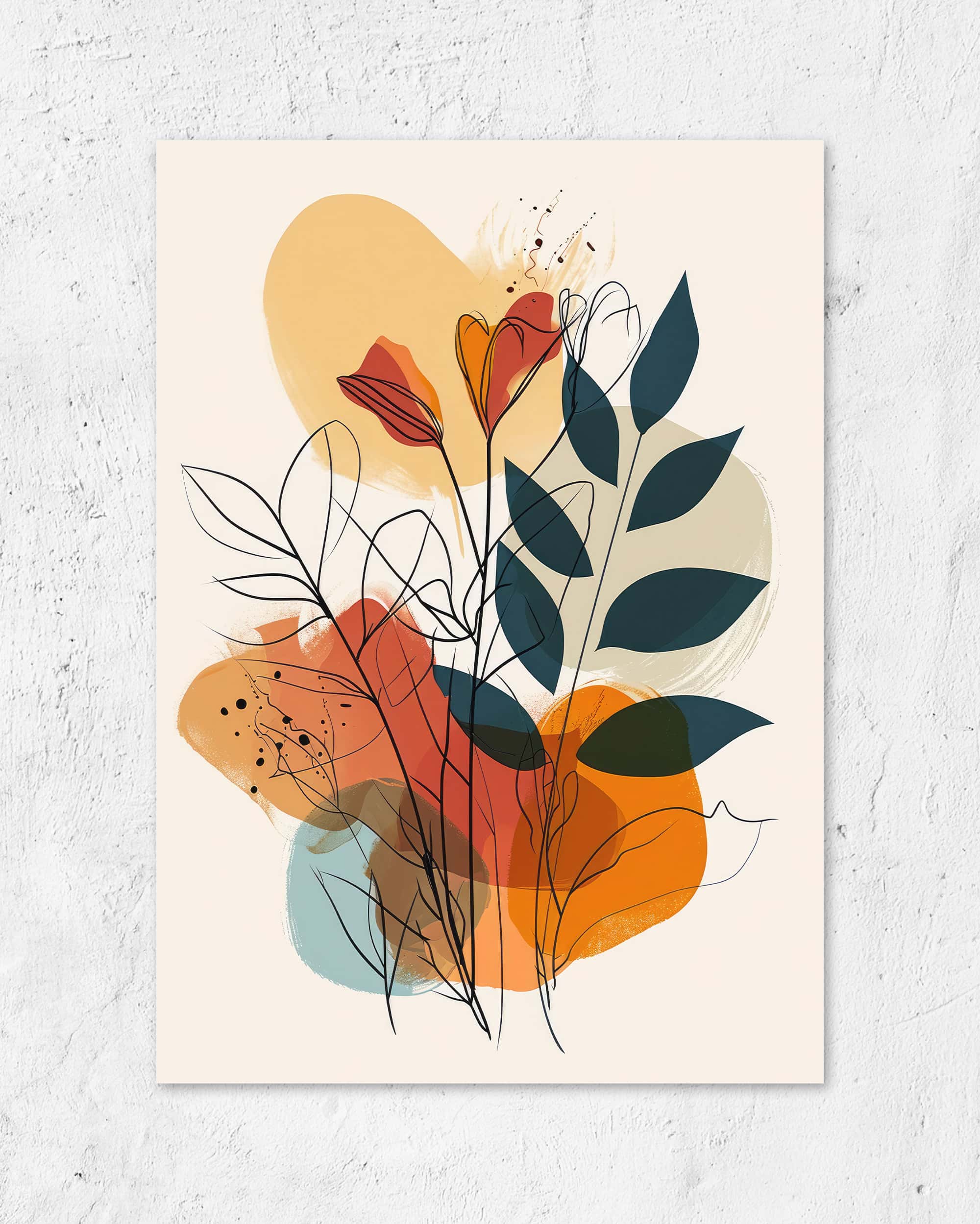Line Art Flower Astrid | 3-Type Poster