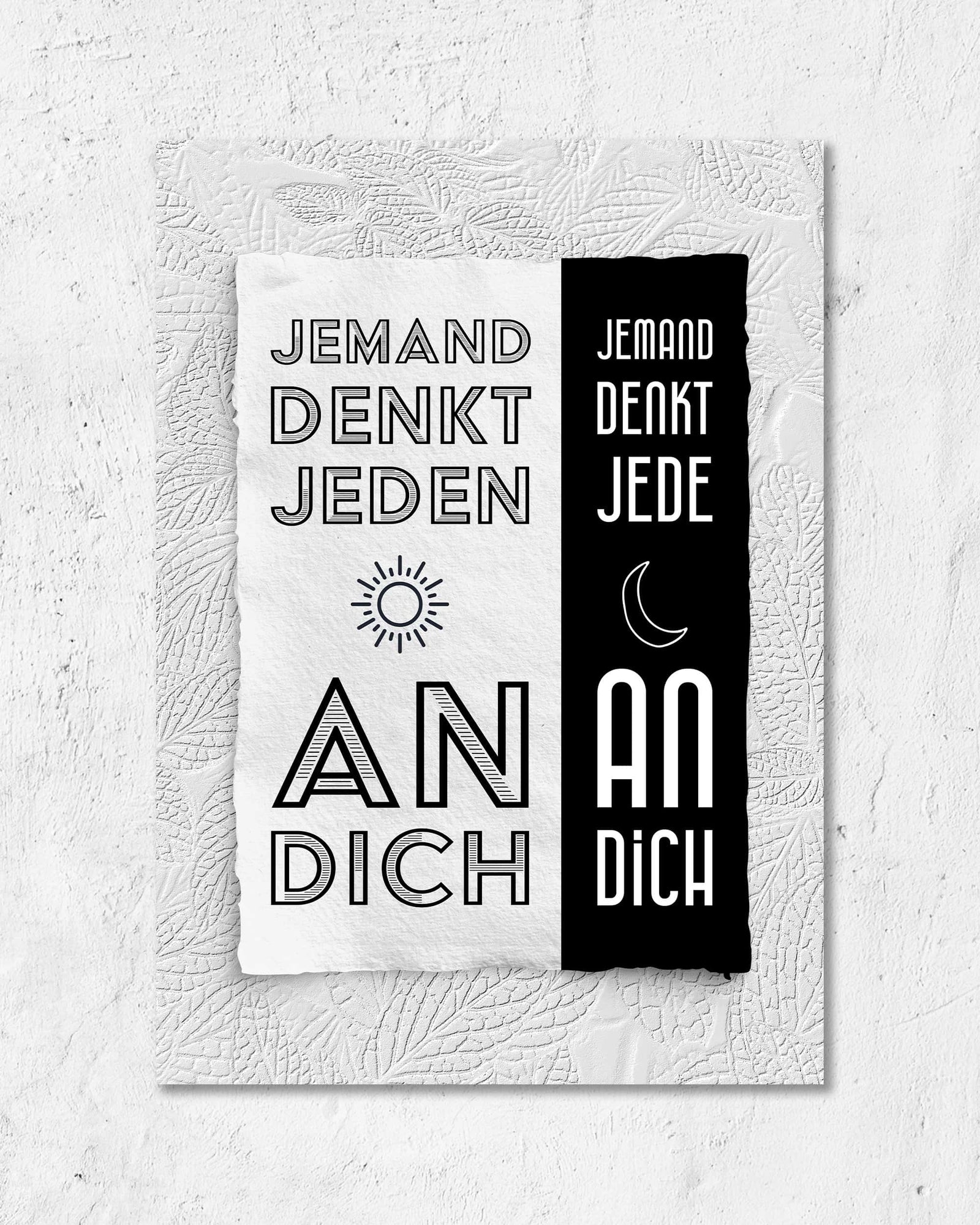 Jeden Tag und jede Nacht | Digital Poster