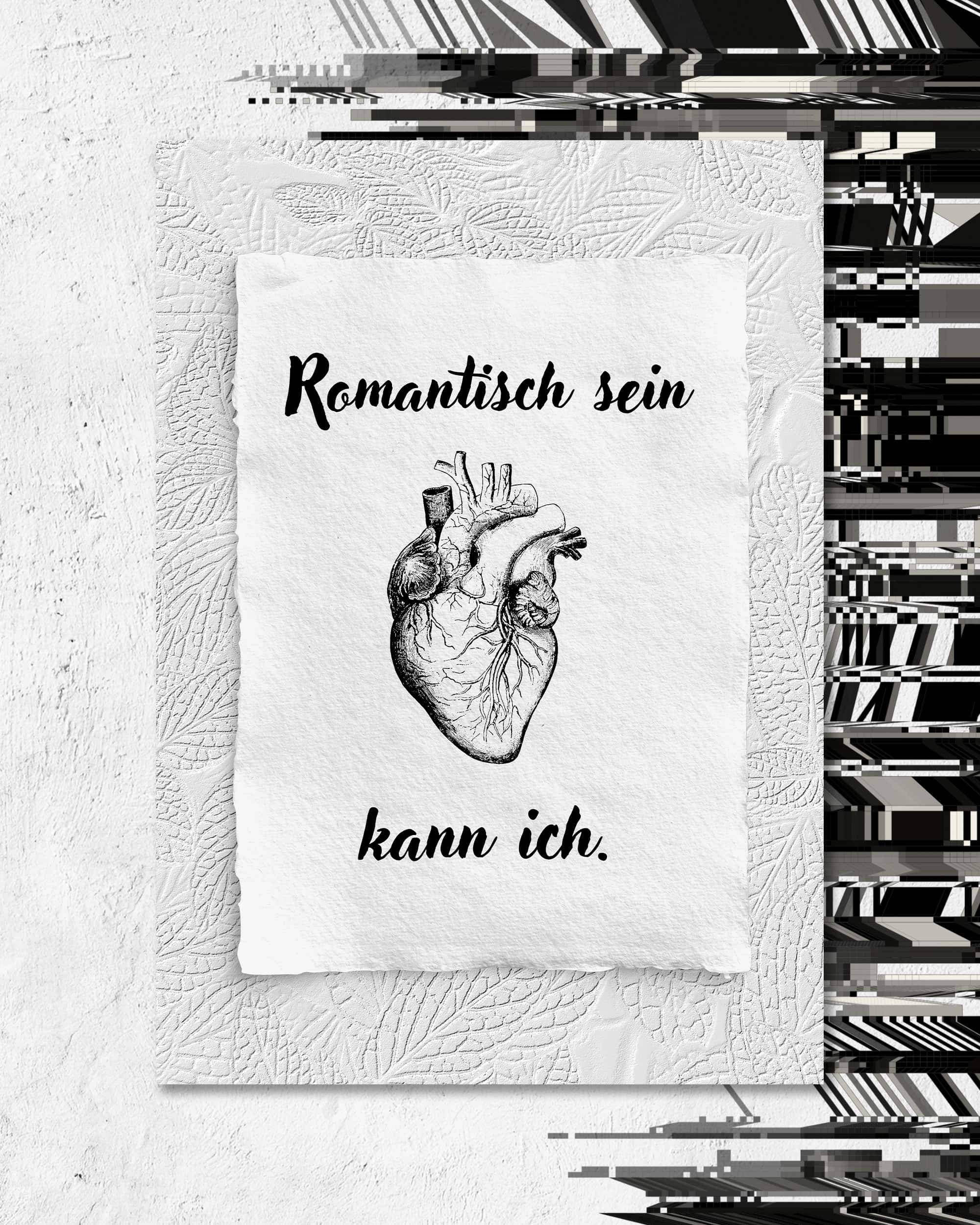 Romantisch kann ich | Digital Poster