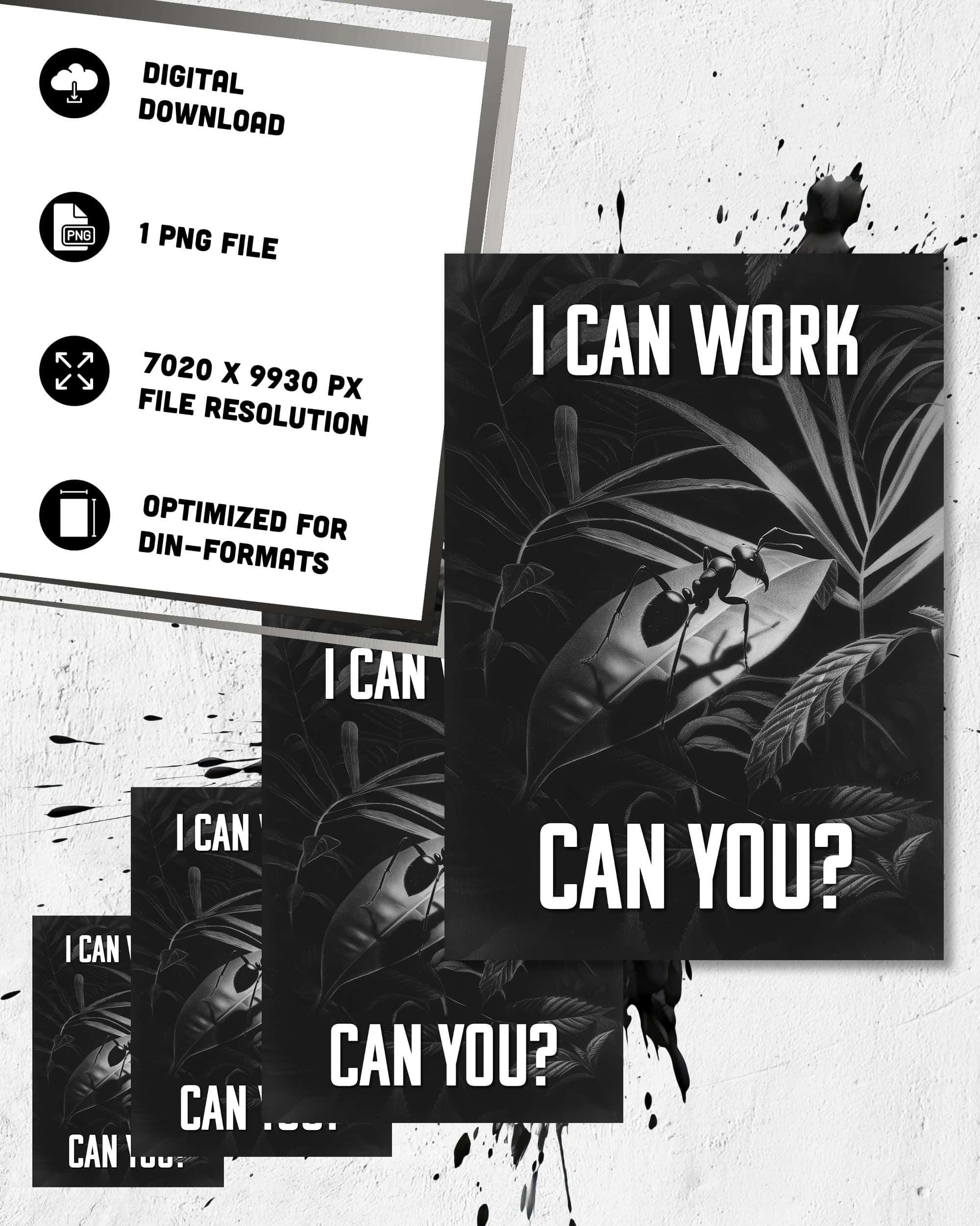 I can work | Digital Poster