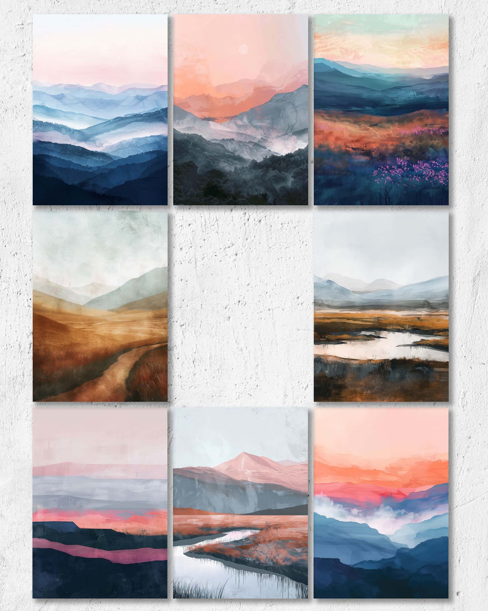 Pastell Landschaften | Digital Poster Bundle