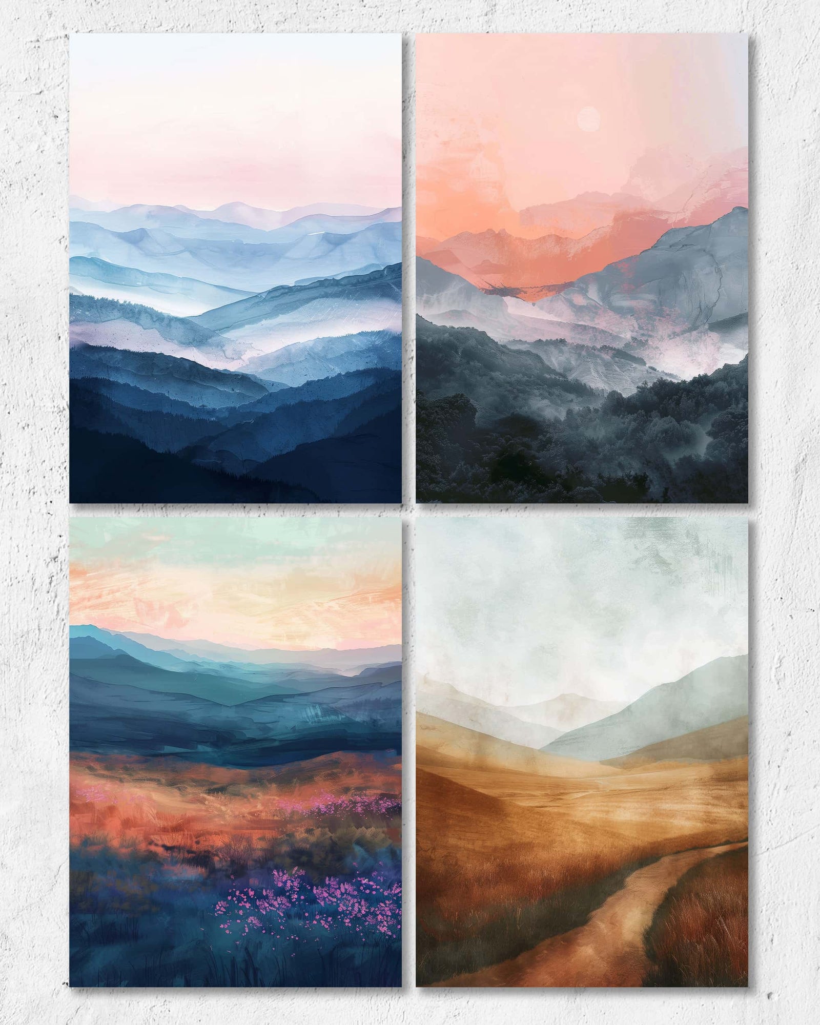 Pastell Landschaften | Digital Poster Bundle