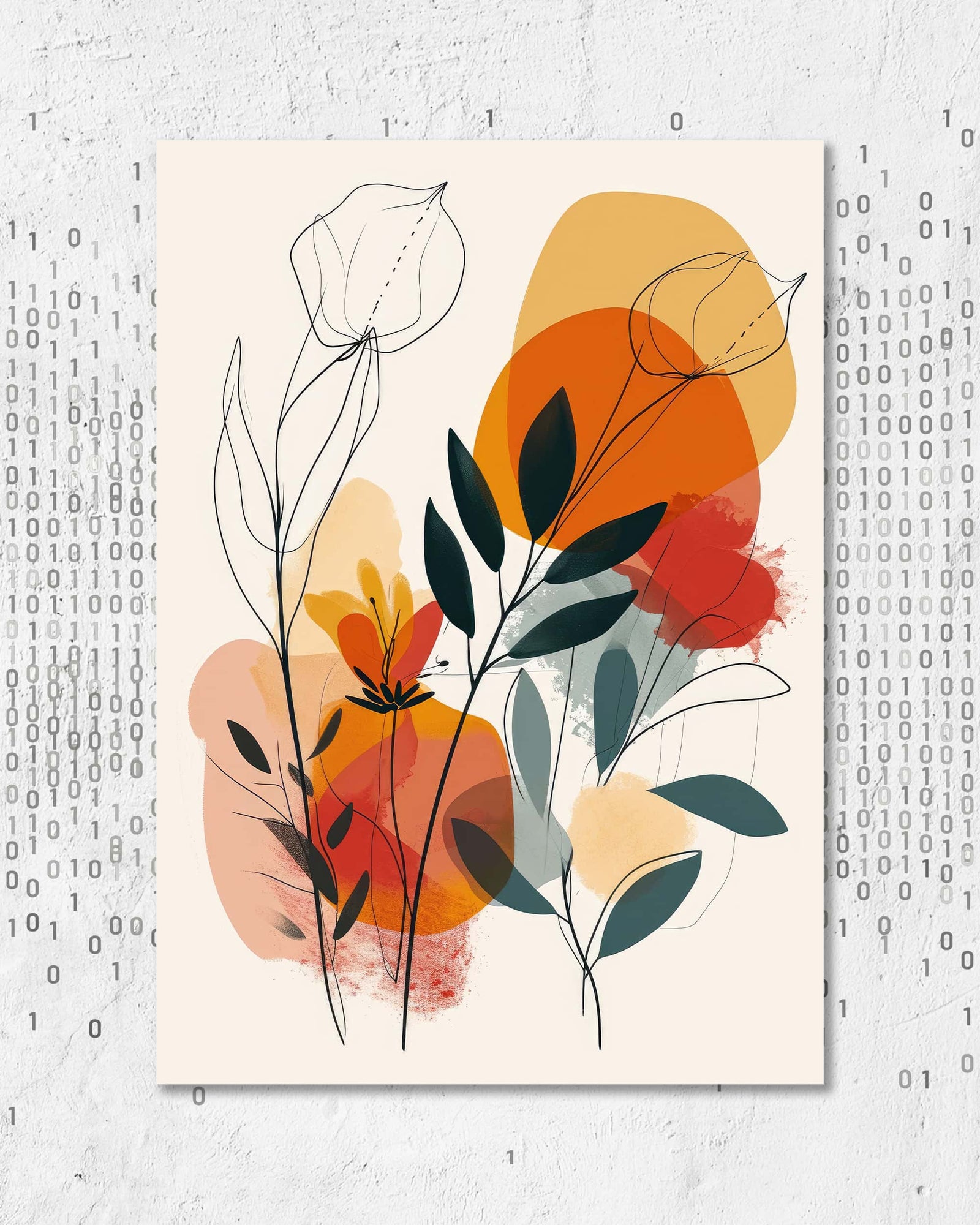 Line Art Flower Bernd | Digital Poster