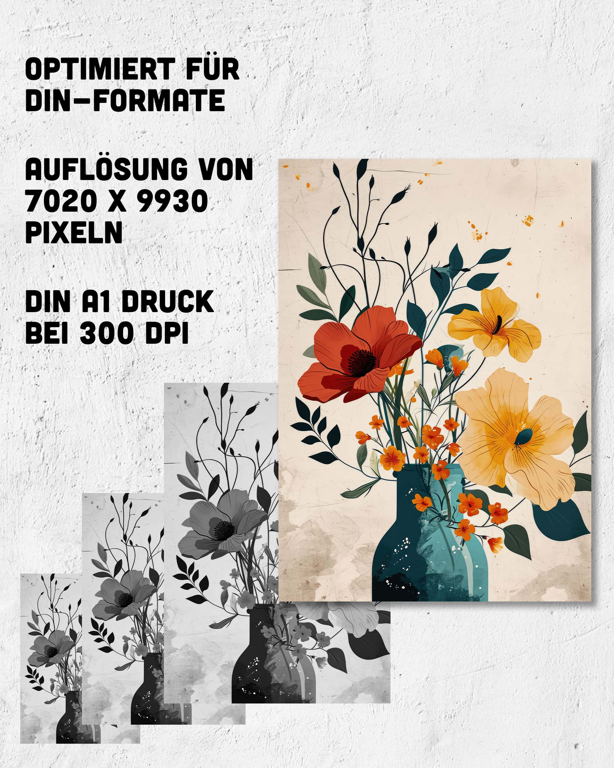 Blumenvase Anton | Digital Poster