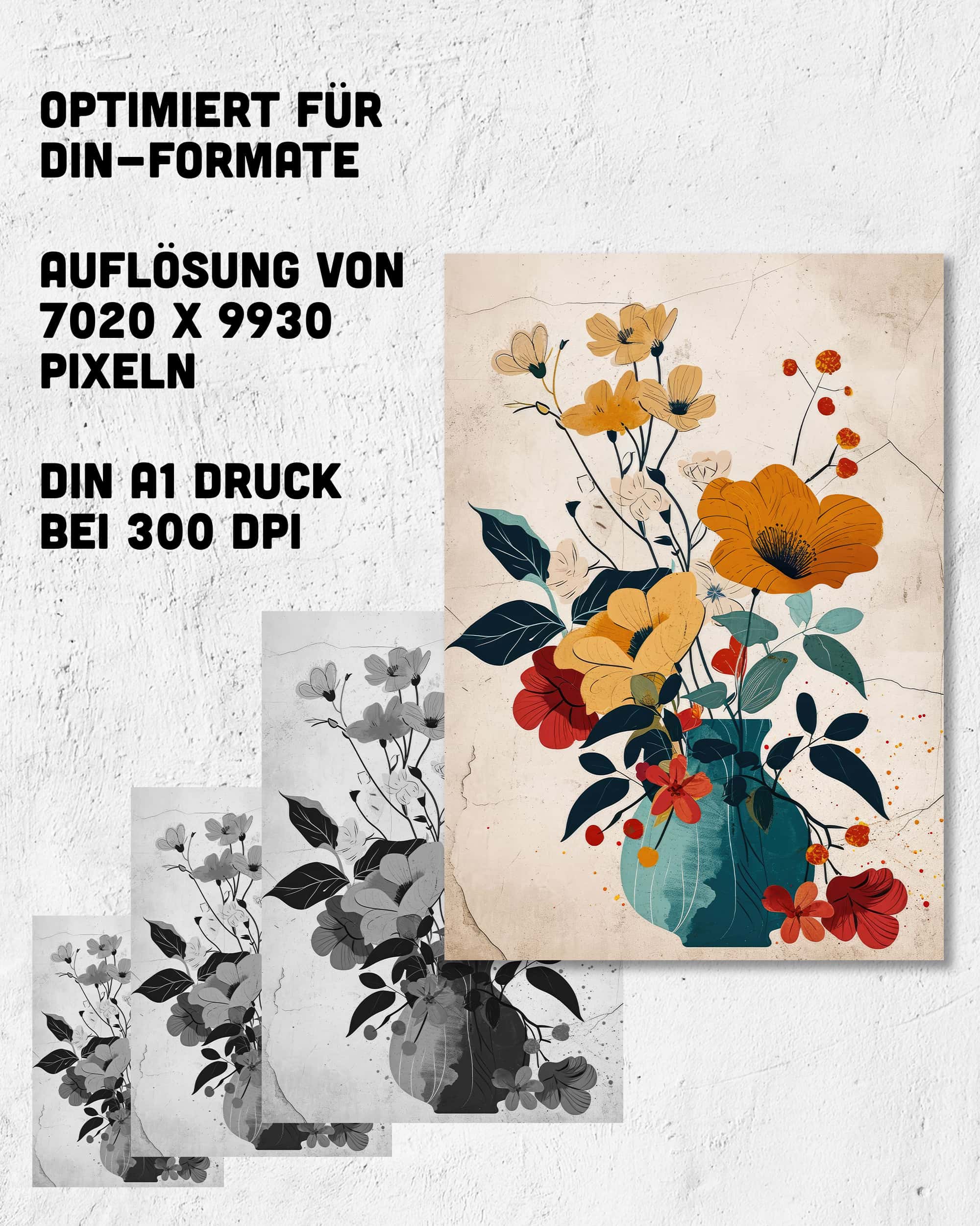 Blumenvase Bertha | Digital Poster