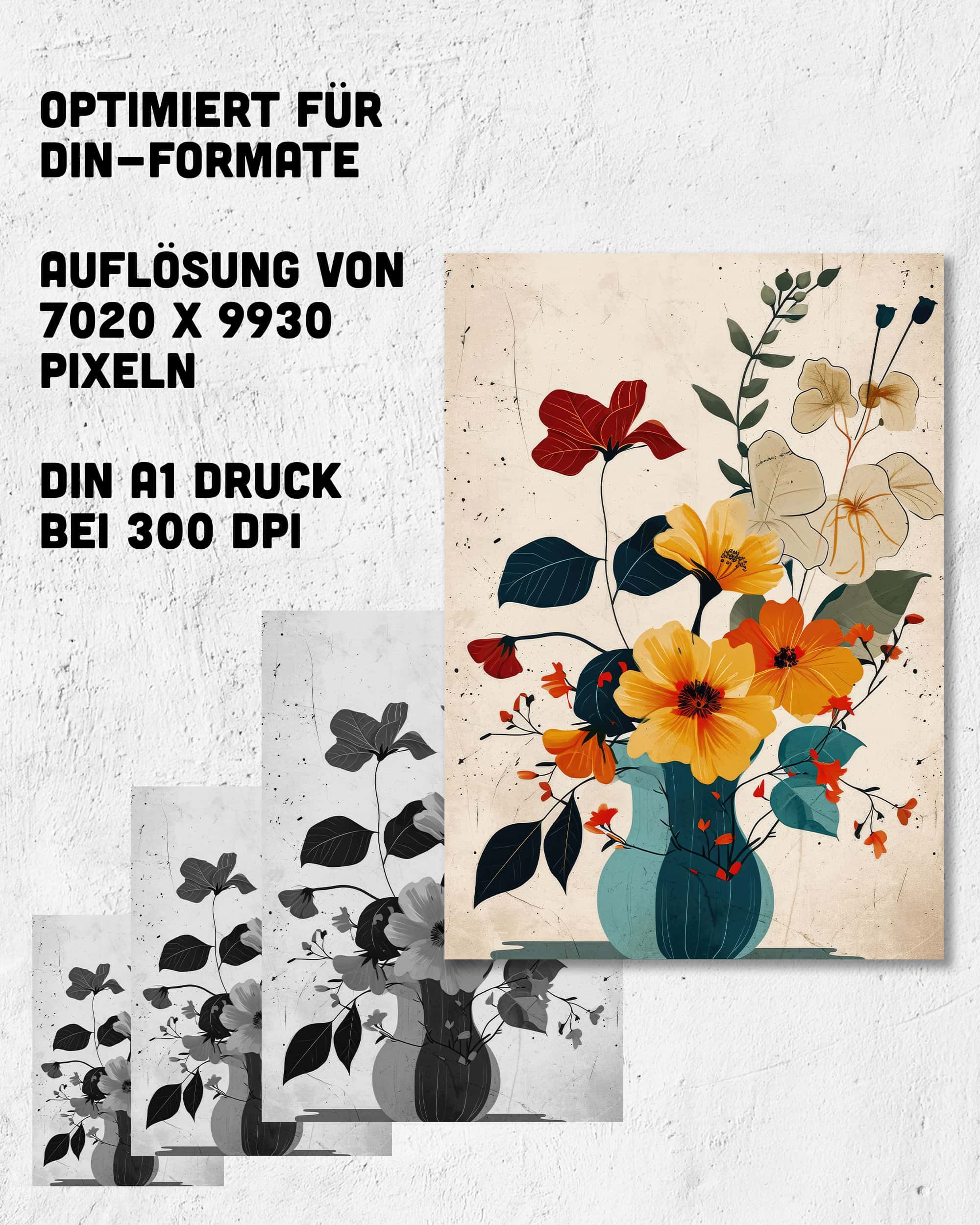 Blumenvase Charlie | Digital Poster