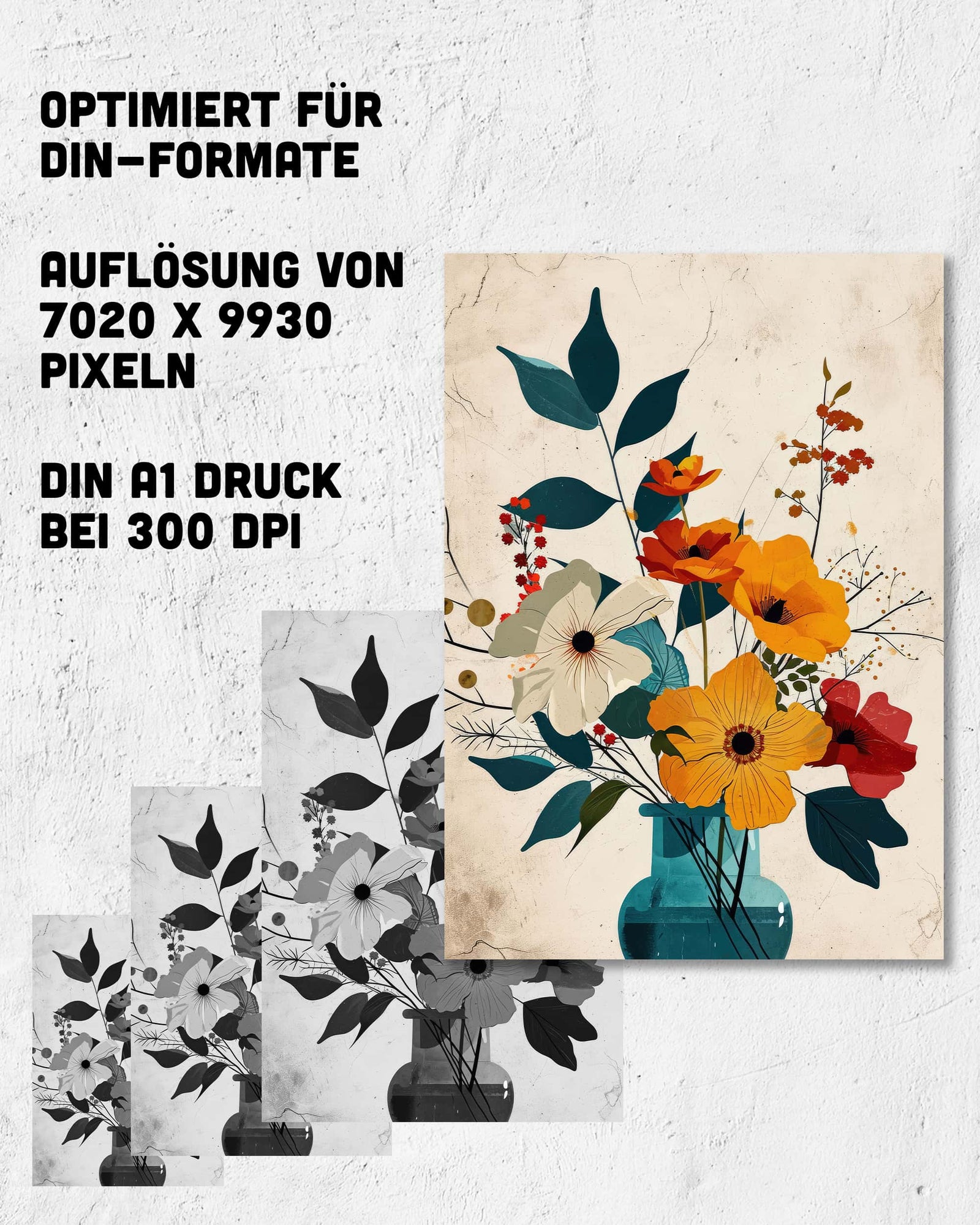 Blumenvase Dora | Digital Poster