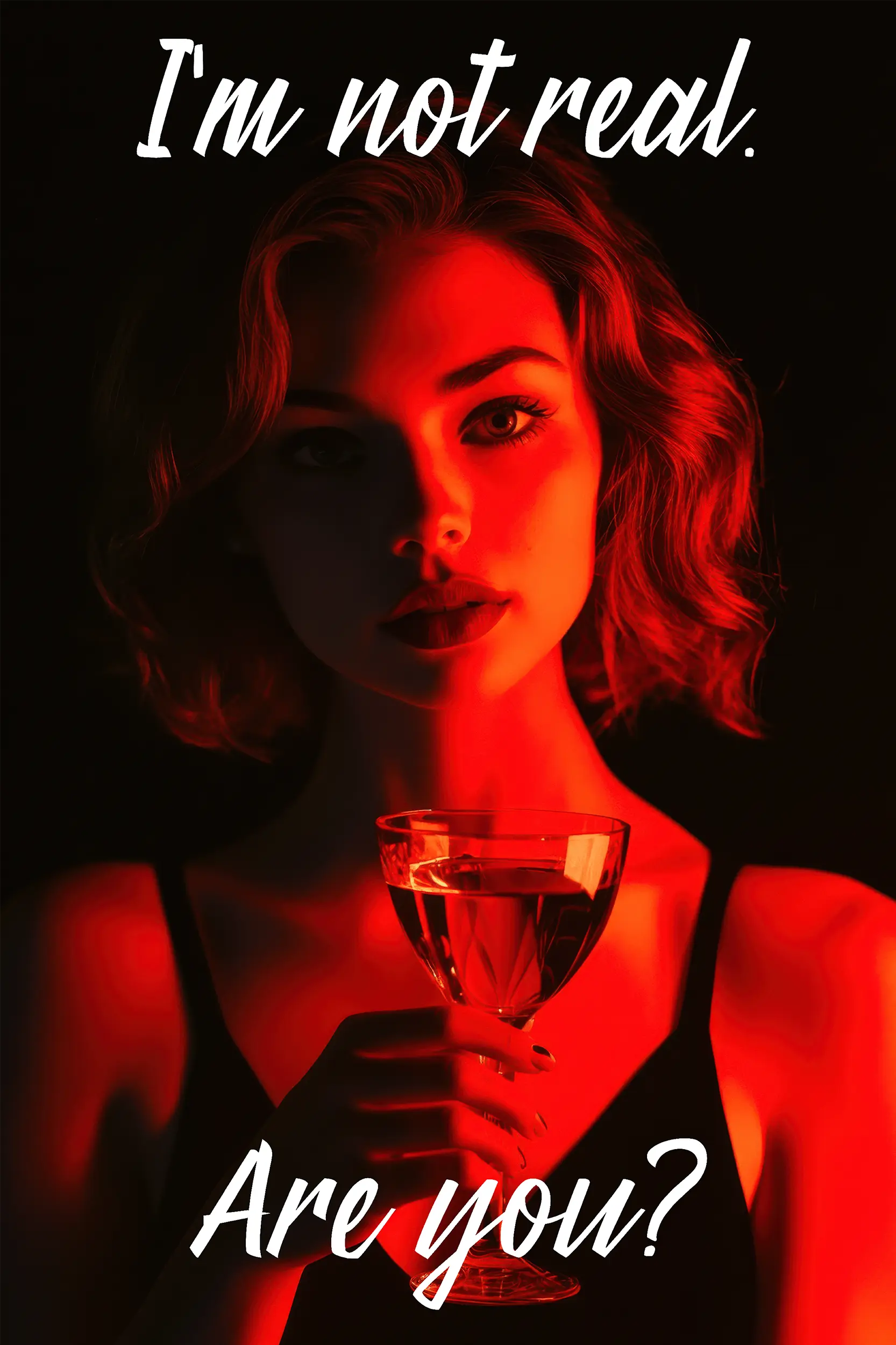 Frontalansicht des Poster Plate Designs Are you for real in der Originaldatei