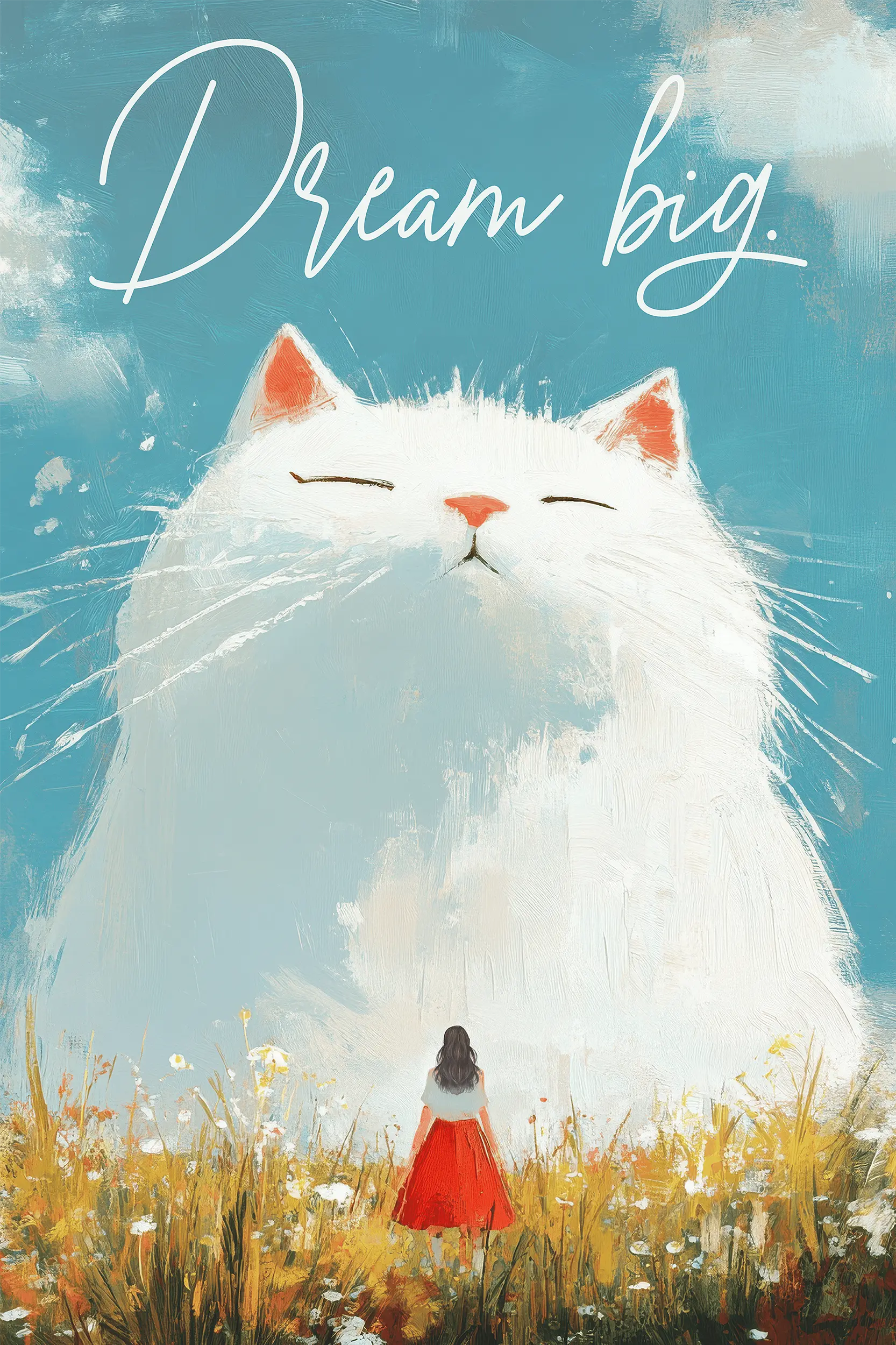 Frontalansicht des Poster Plate Designs Dream Big in der Originaldatei