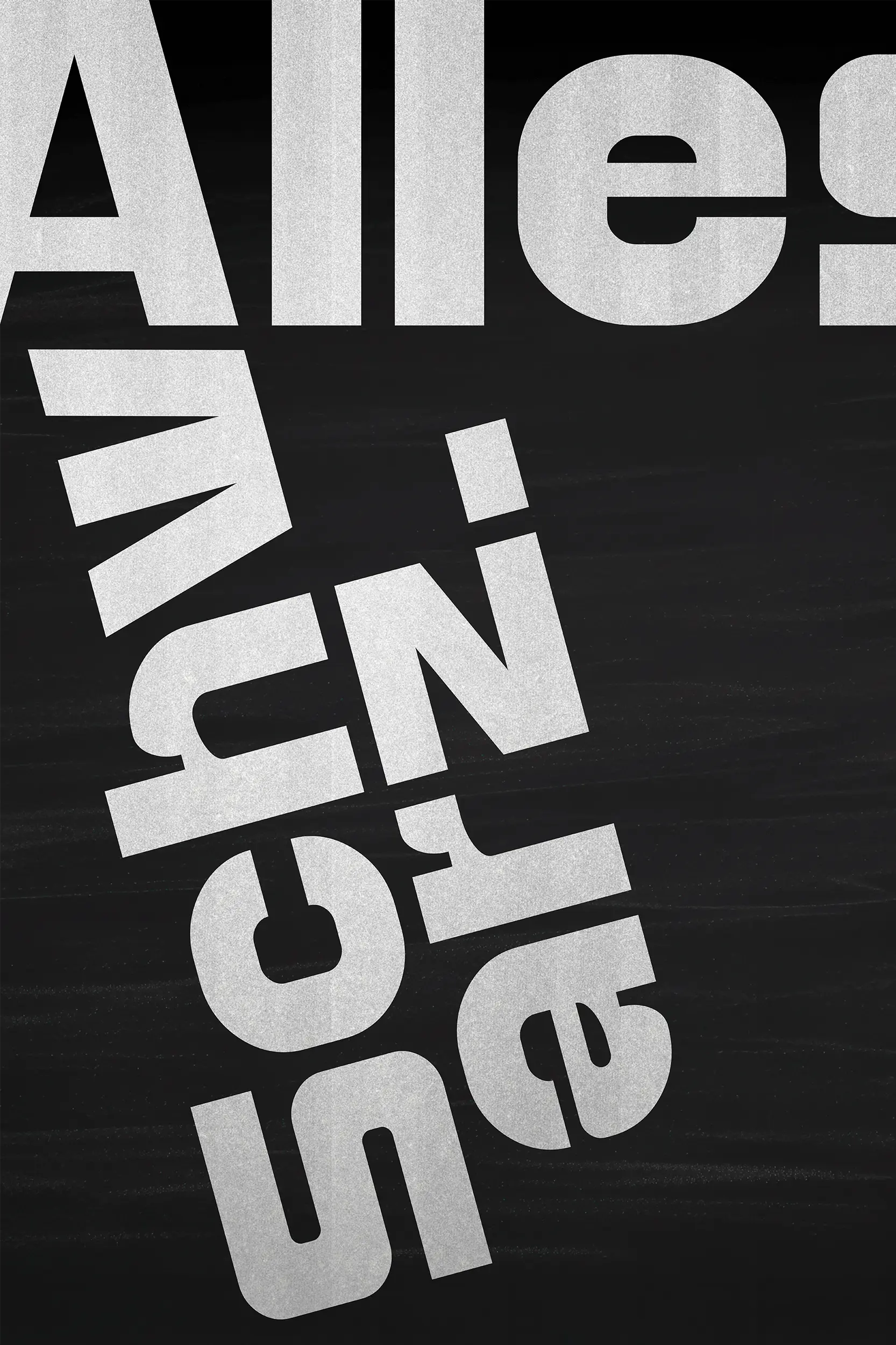 Frontalansicht des Poster Plate Designs Alles Schwarz in der Originaldatei