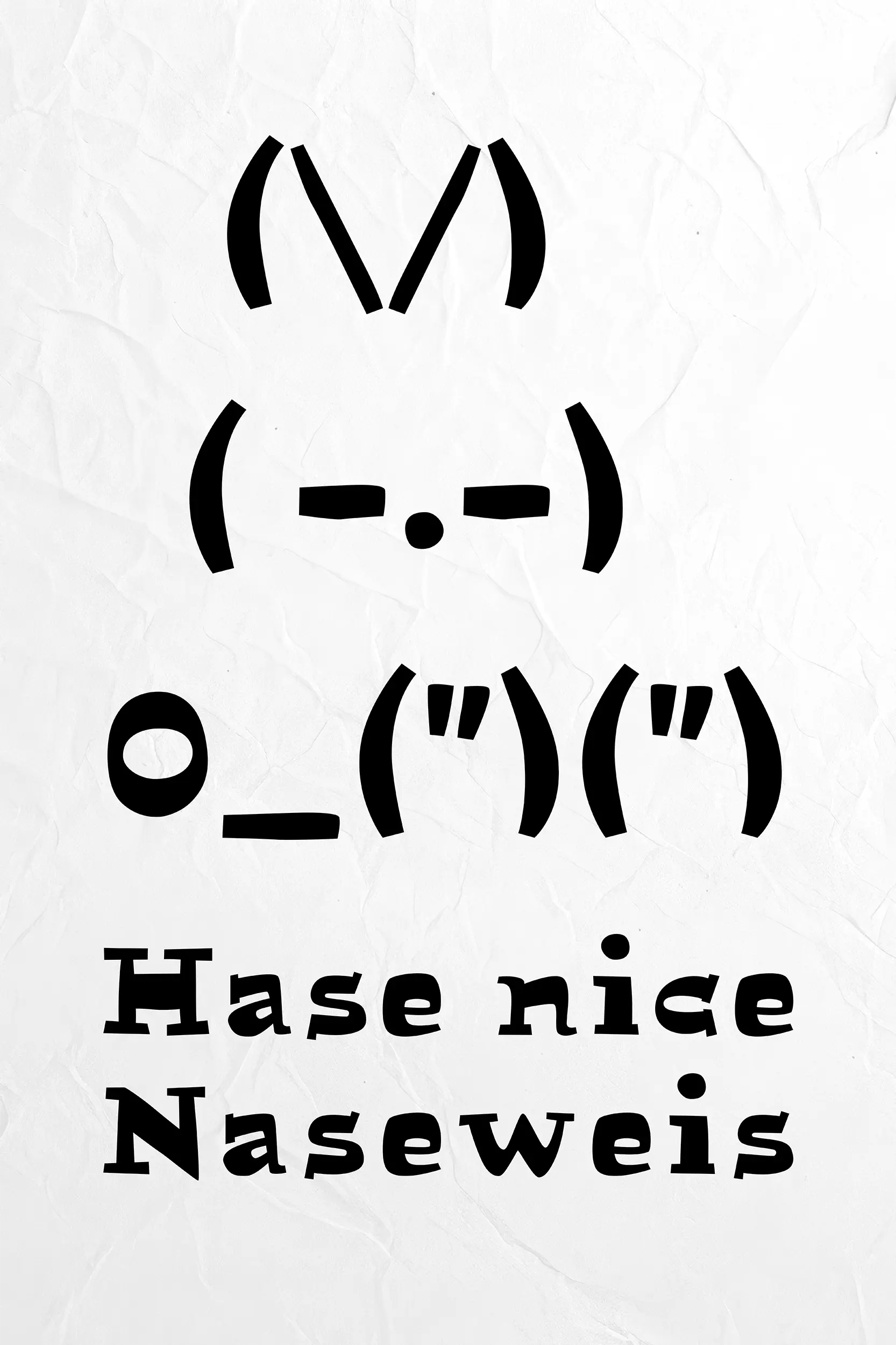 Frontalansicht des Poster Plate Designs Nicer Hase in der Originaldatei