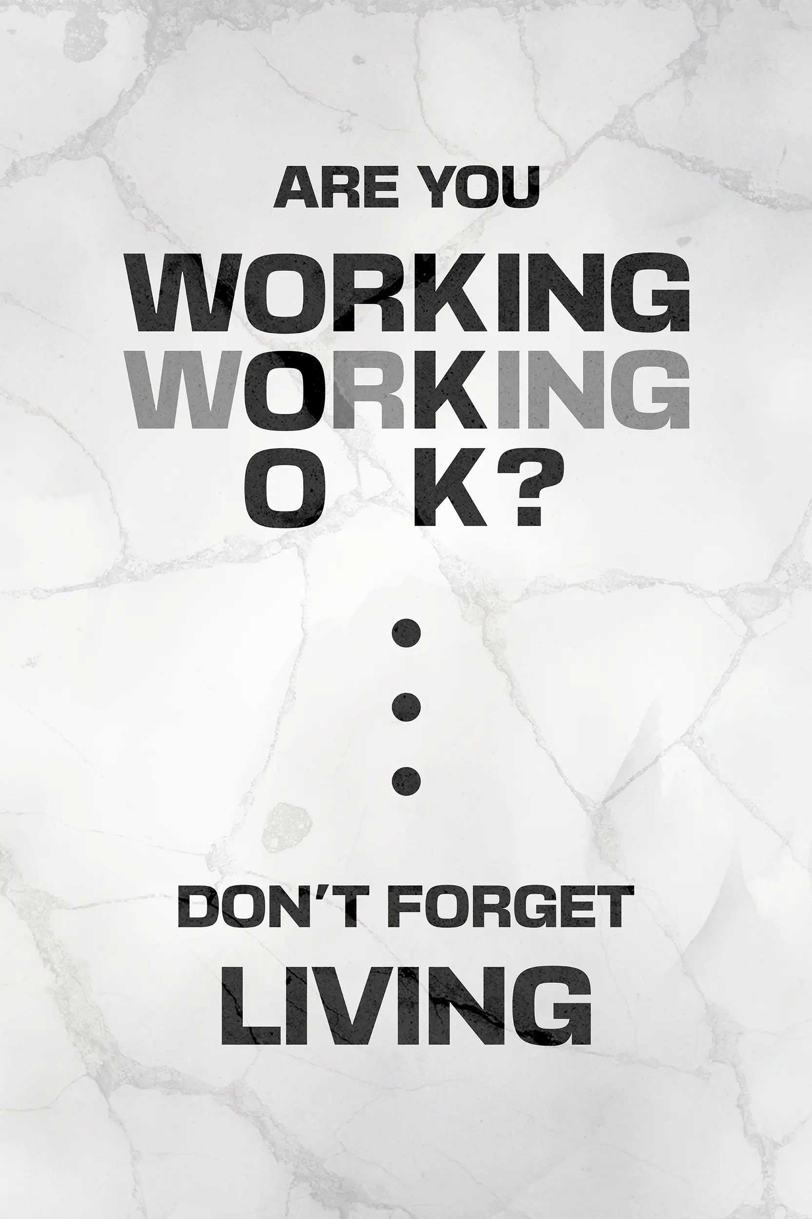 Frontalansicht des Poster Plate Designs Are you OK? in der Originaldatei