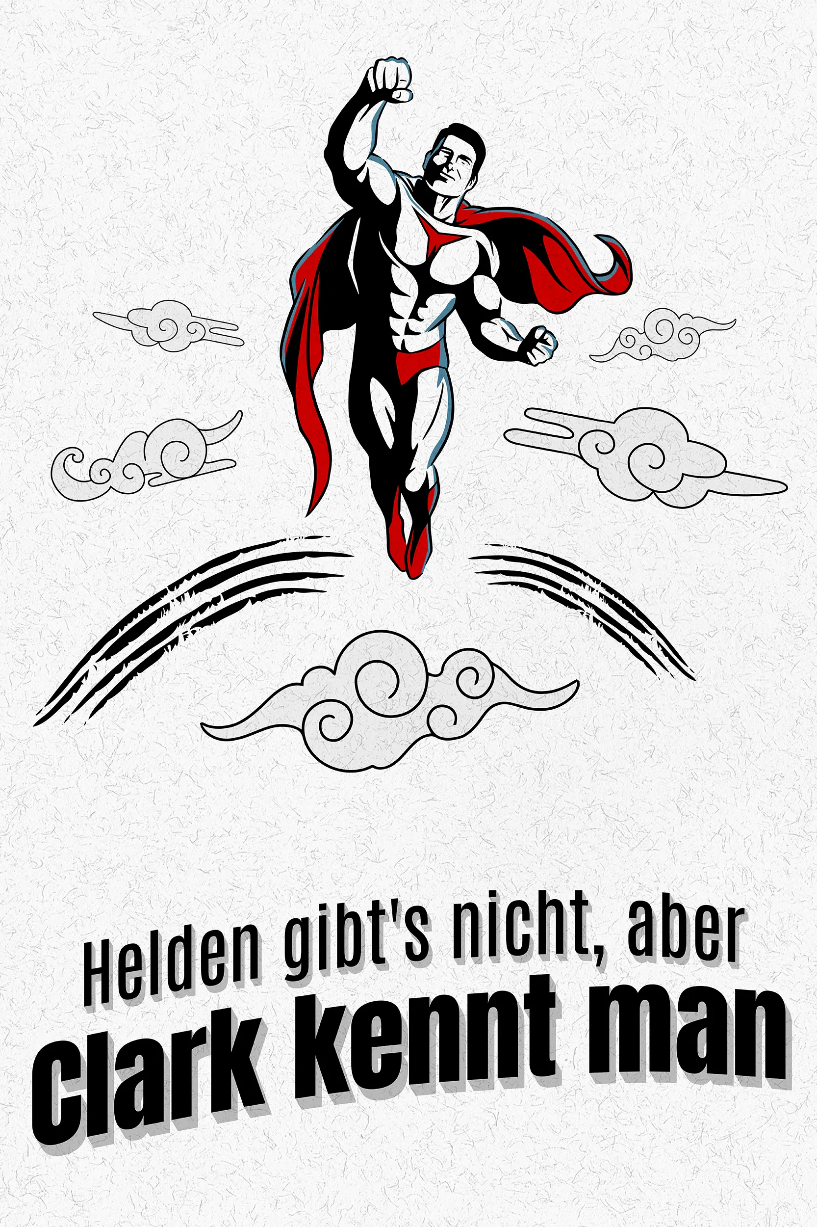 Frontalansicht des Poster Plate Designs Clark kennt man in der Originaldatei