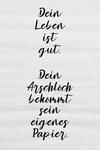 Frontalansicht des Poster Plate Designs Gutes Leben in der Originaldatei