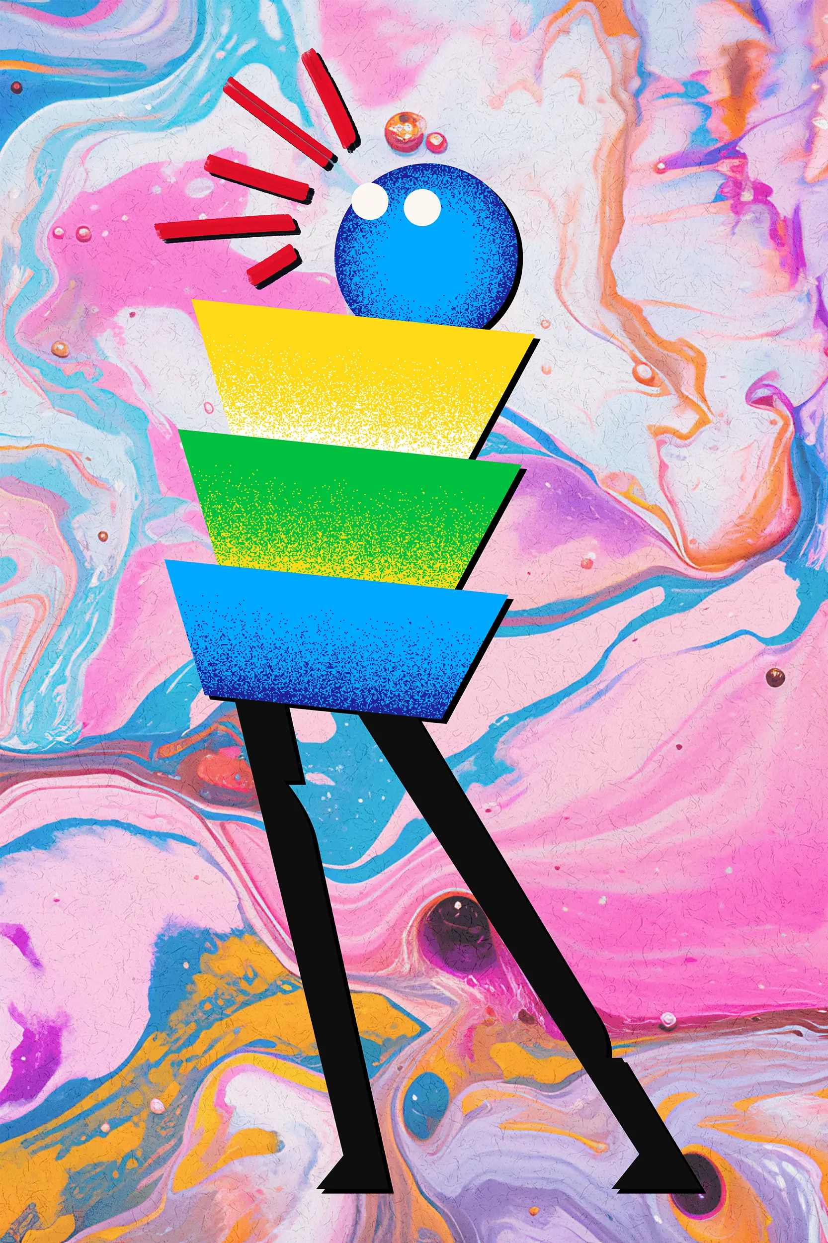 Frontalansicht des Poster Plate Designs Ein Kunstwerk in der Originaldatei