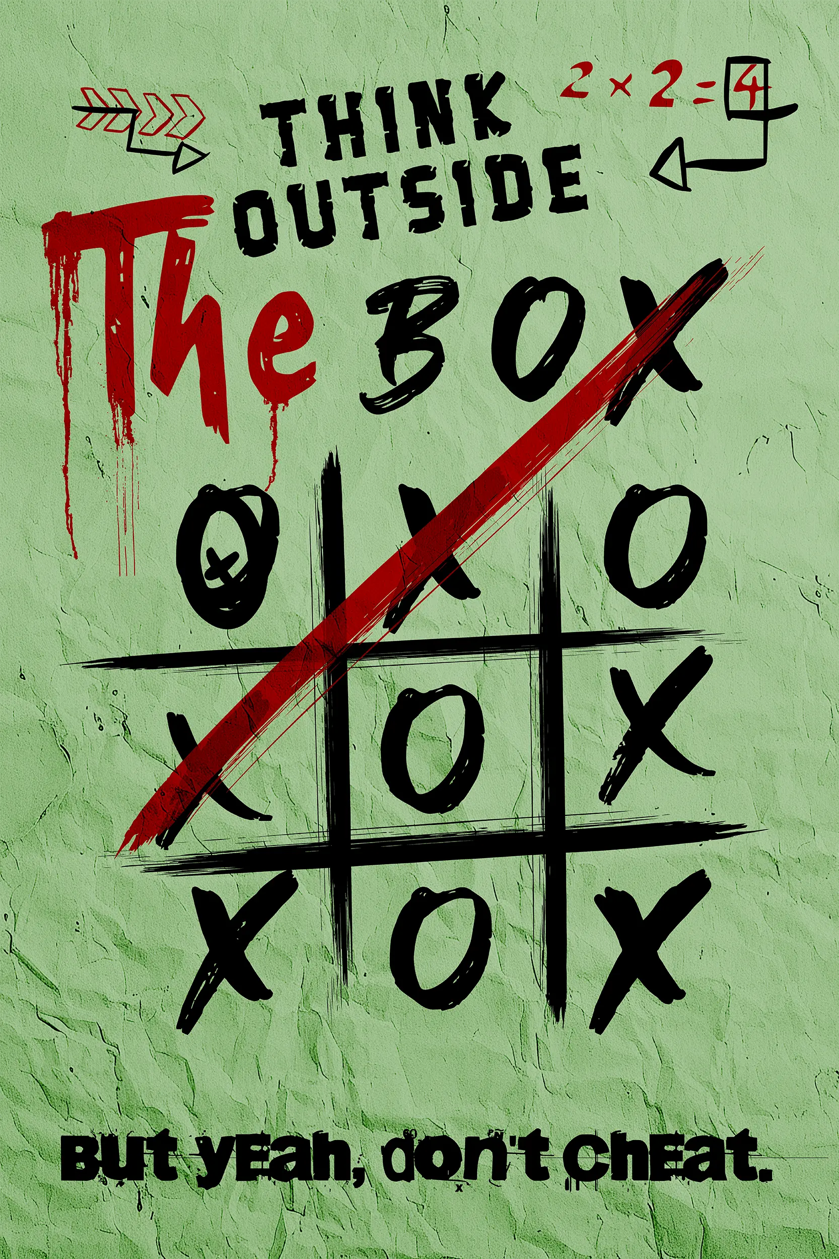 Frontalansicht des Poster Plate Designs Boxing Outside in der Originaldatei