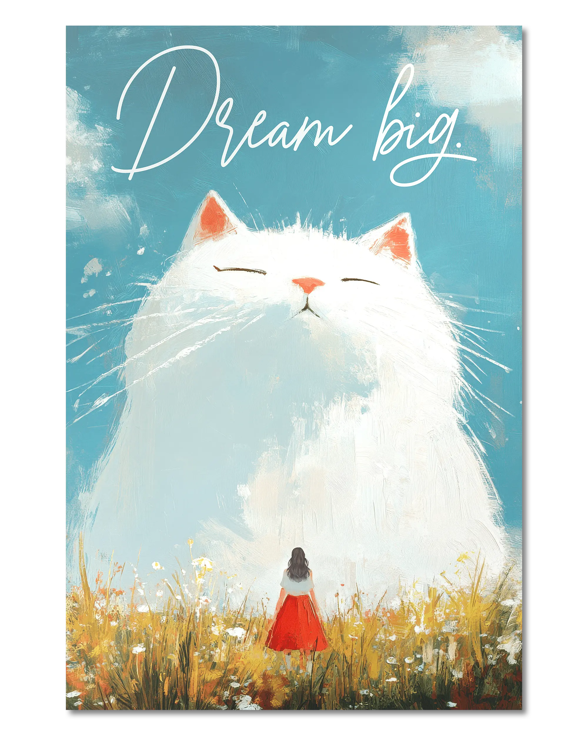 Frontalansicht des Poster Plate Designs Dream Big im Original Style in der Größe Main (40 x 60 cm)