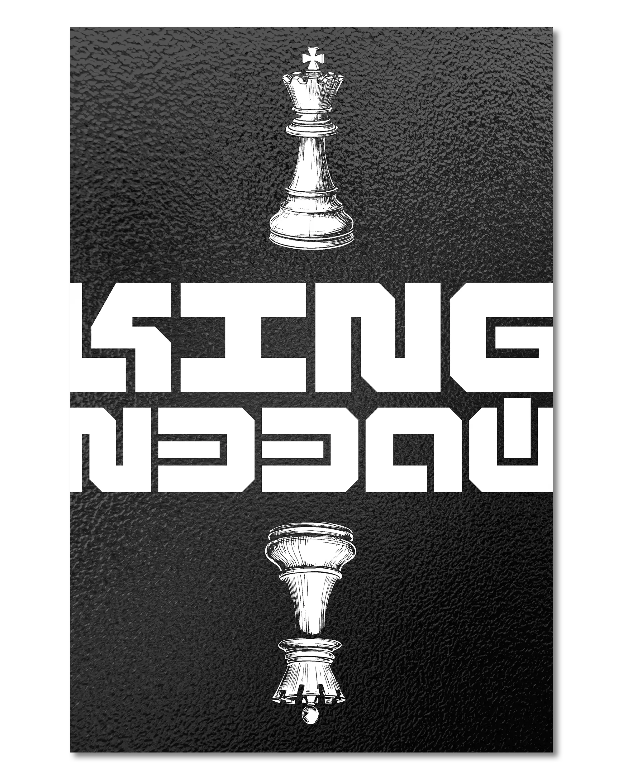 Frontalansicht des Poster Plate Designs Chessday im Original Style in der Größe Main (40 x 60 cm)