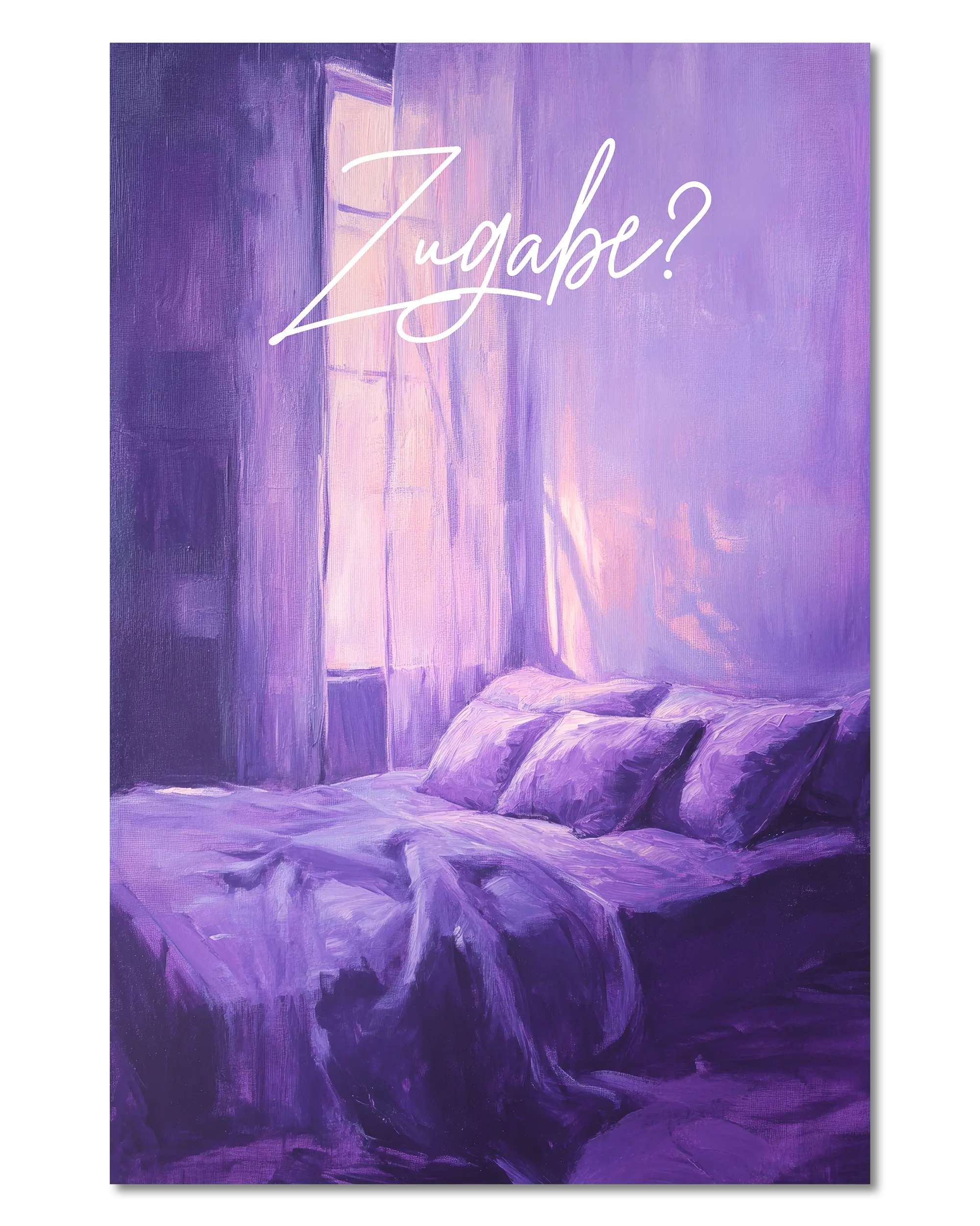 Frontalansicht des Poster Plate Designs Sexuell bedürftig im Original Style in der Größe Main (40 x 60 cm)