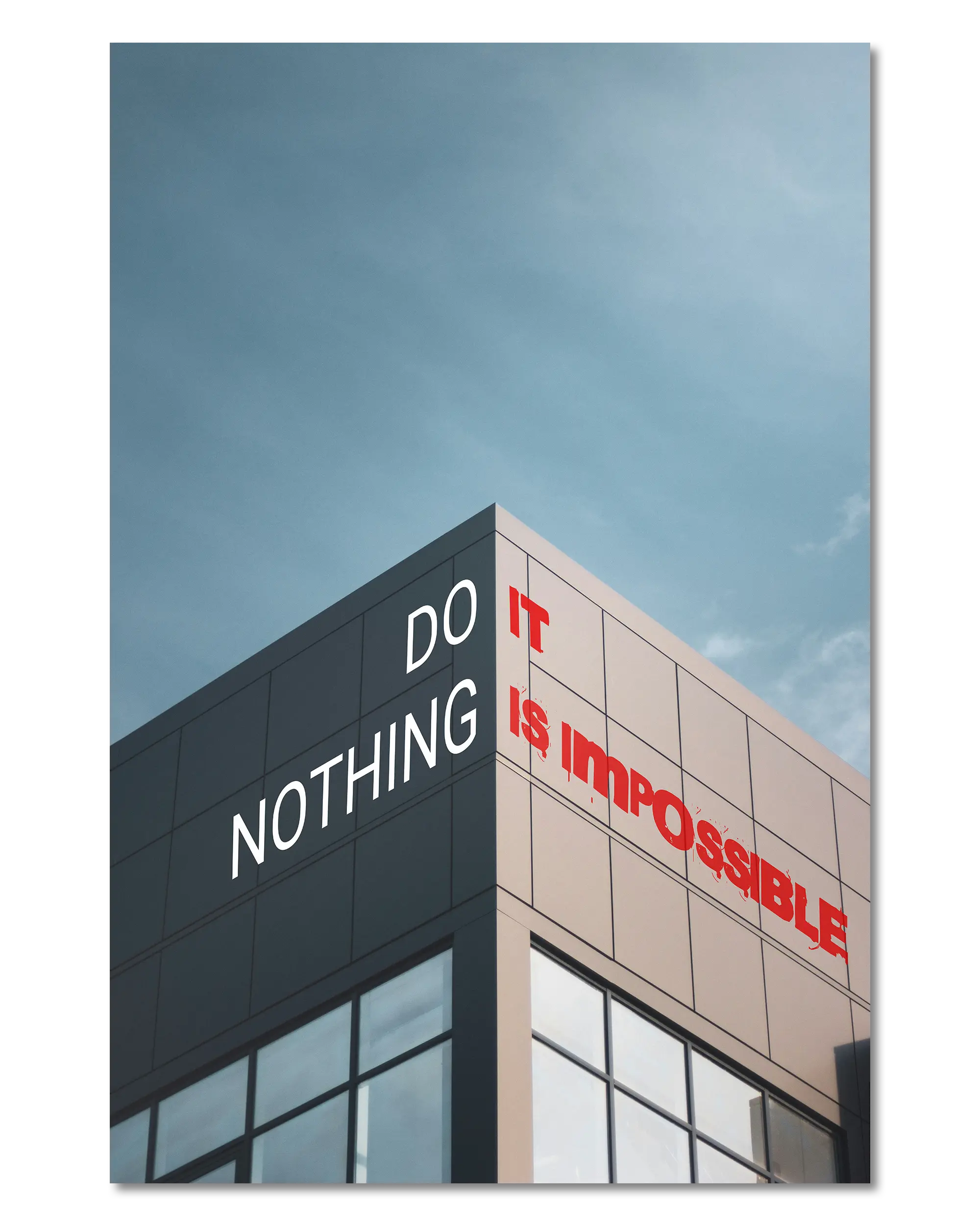 Frontalansicht des Poster Plate Designs Do Nothing im Original Style in der Größe Main (40 x 60 cm)