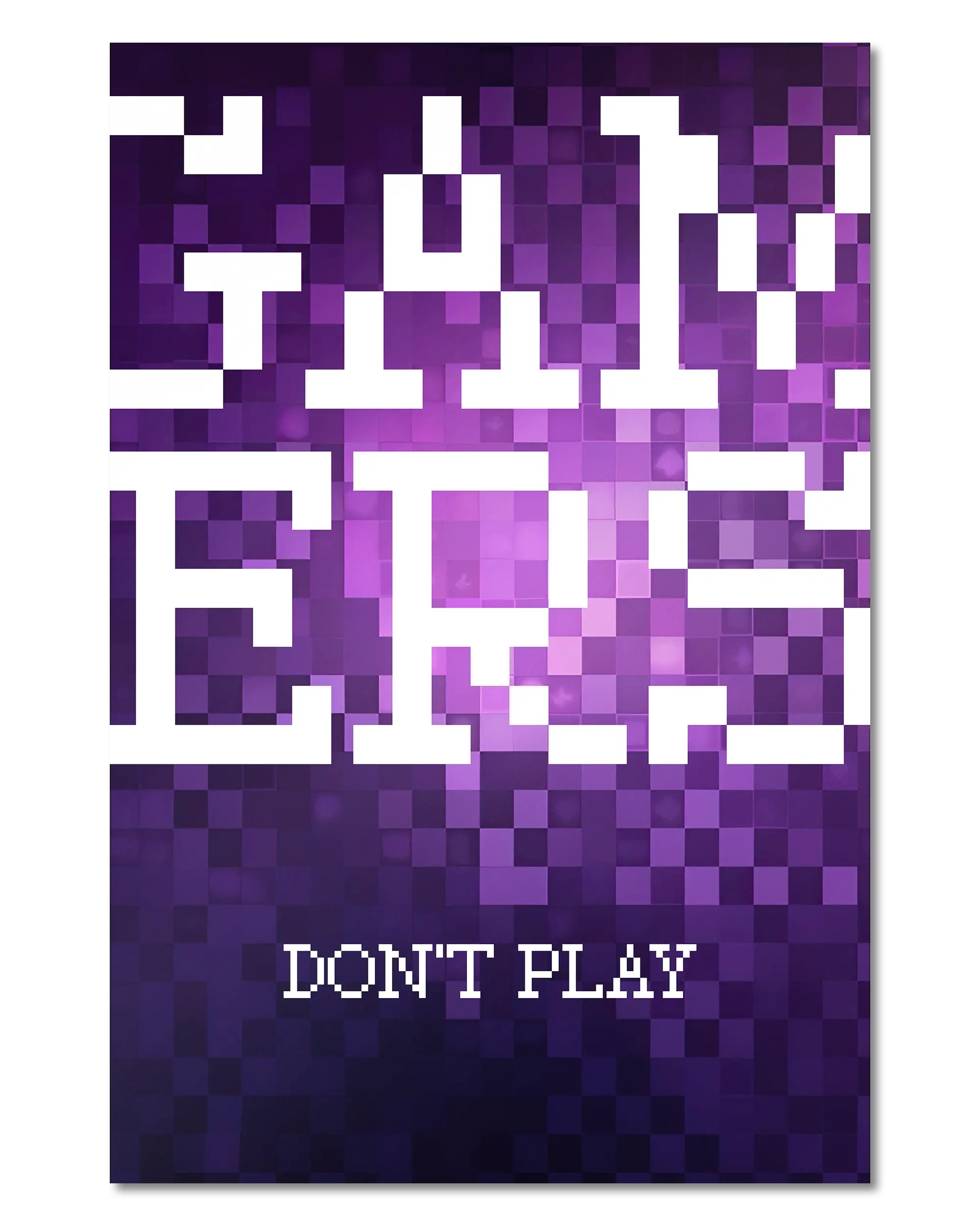 Frontalansicht des Poster Plate Designs Gamers don't play im Original Style in der Größe Main (40 x 60 cm)