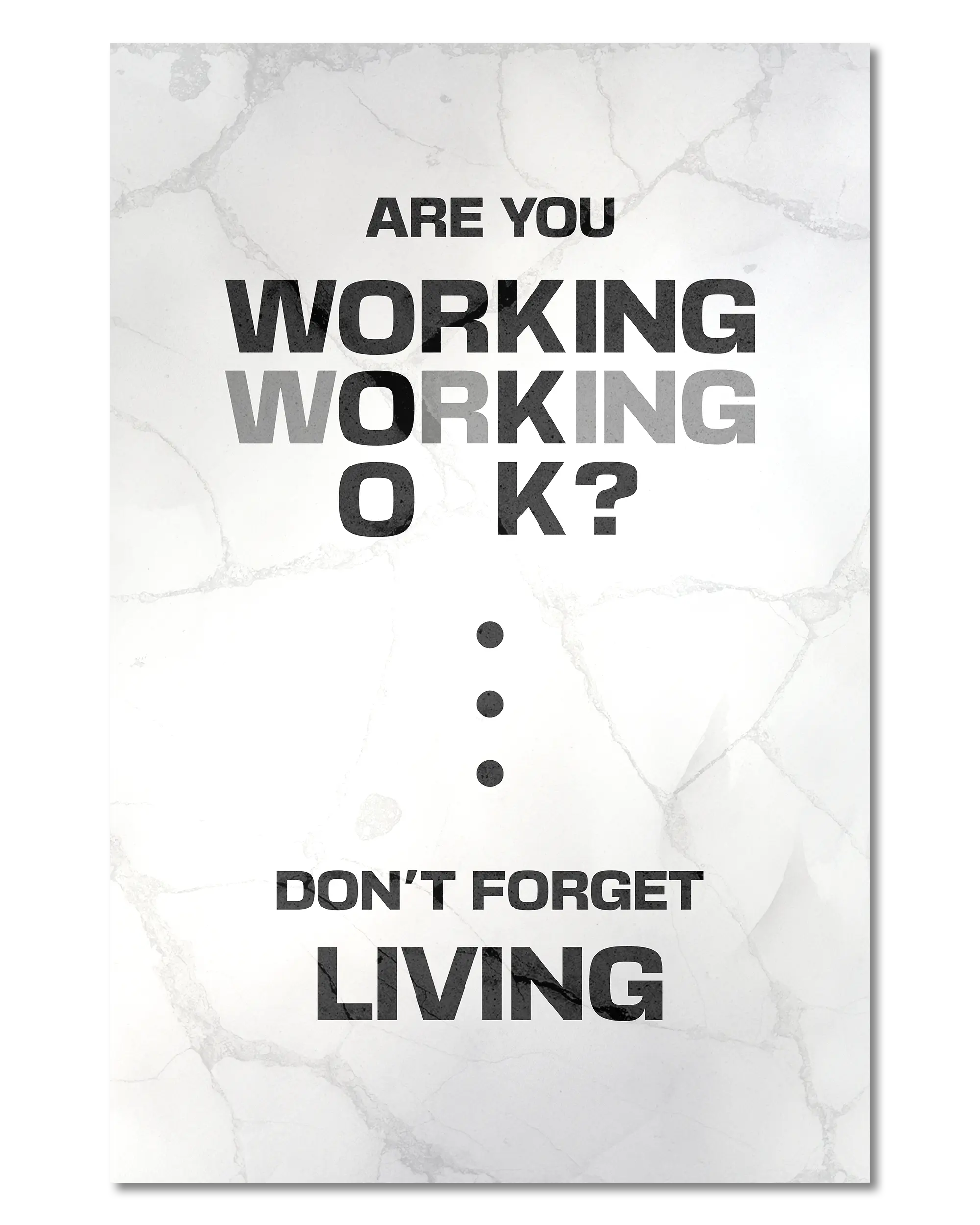 Frontalansicht des Poster Plate Designs Are you OK? im Original Style in der Größe Main (40 x 60 cm)