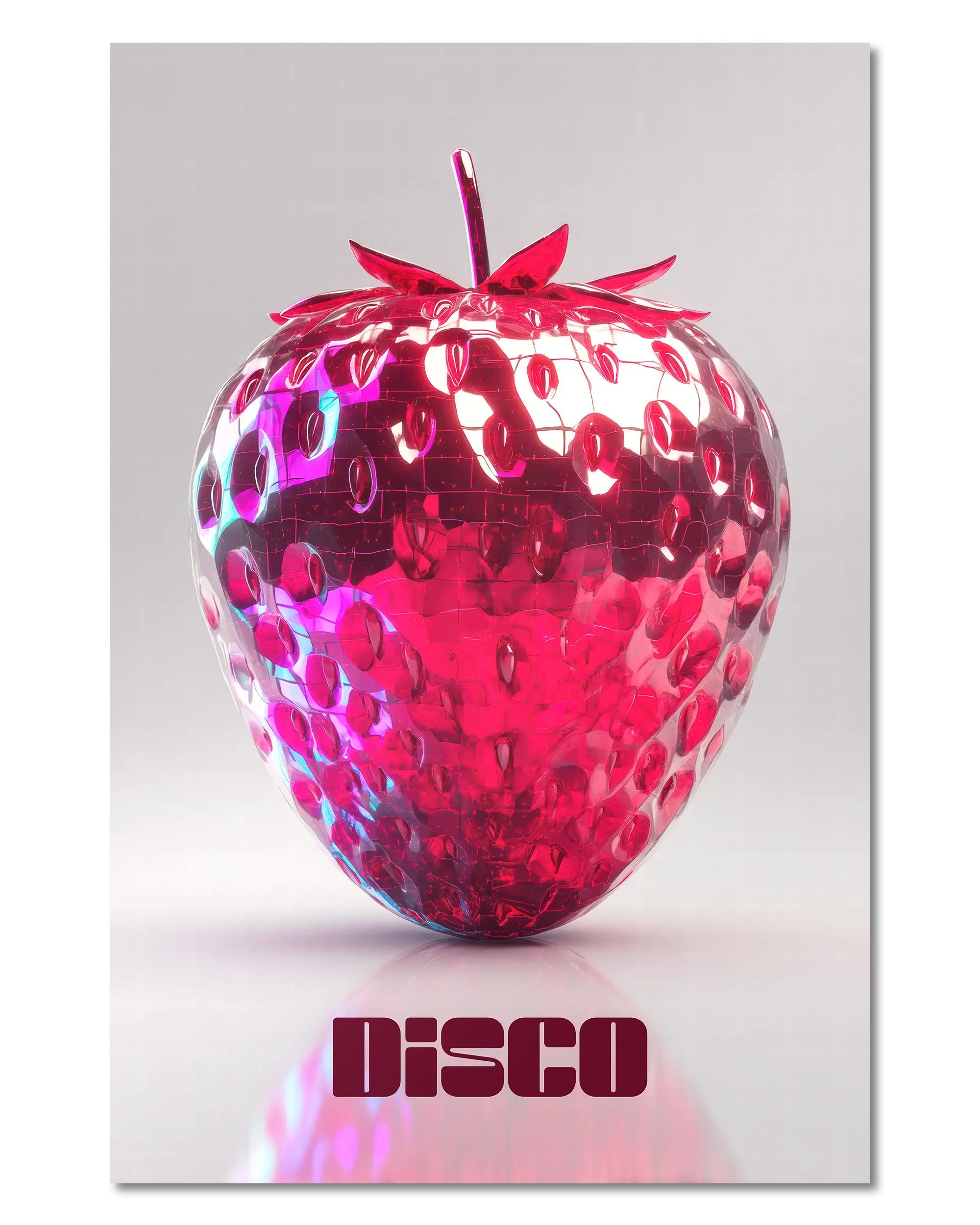 Frontalansicht des Poster Plate Designs Discoberry im Original Style in der Größe Main (40 x 60 cm)