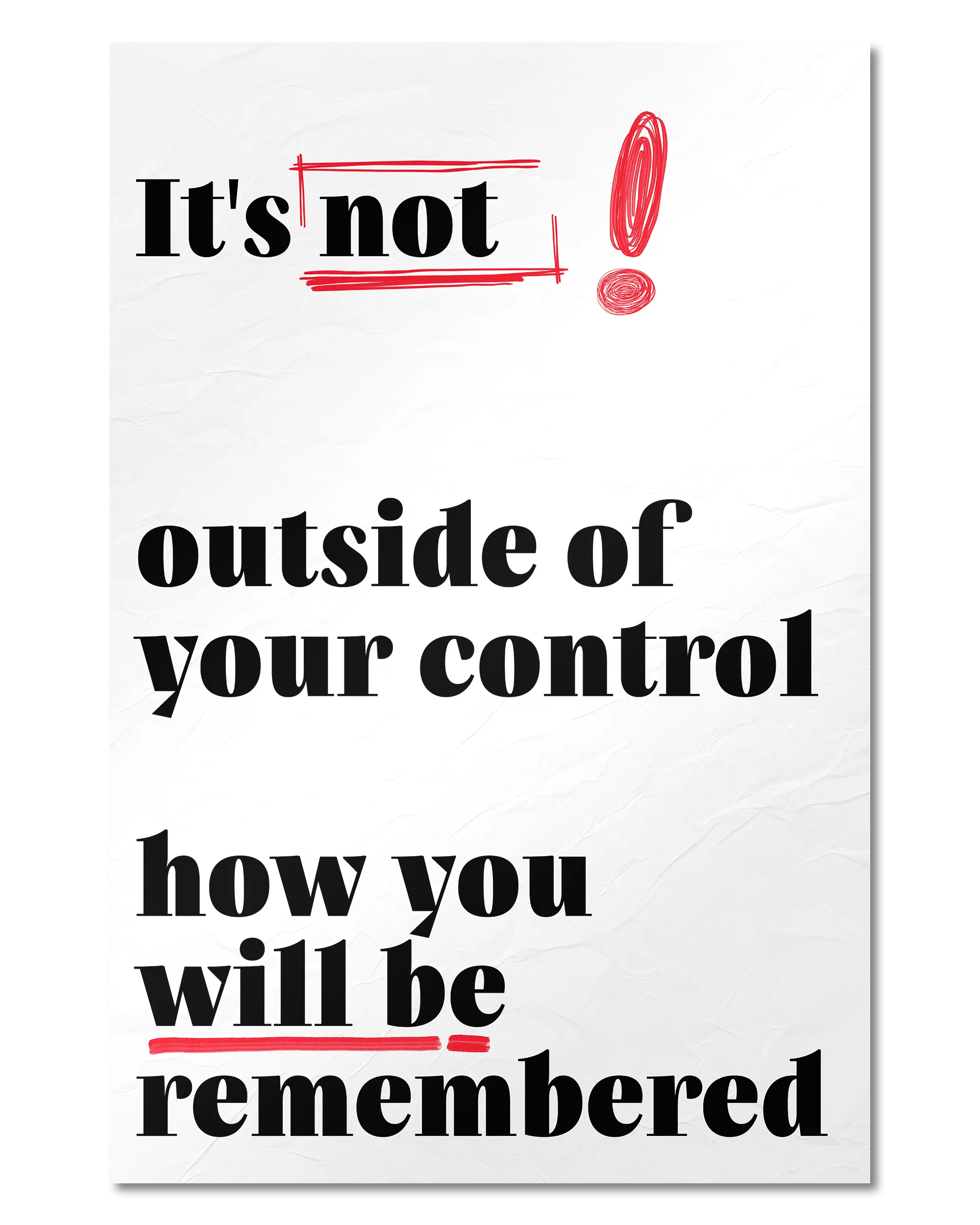 Frontalansicht des Poster Plate Designs Write your story im Original Style in der Größe Main (40 x 60 cm)