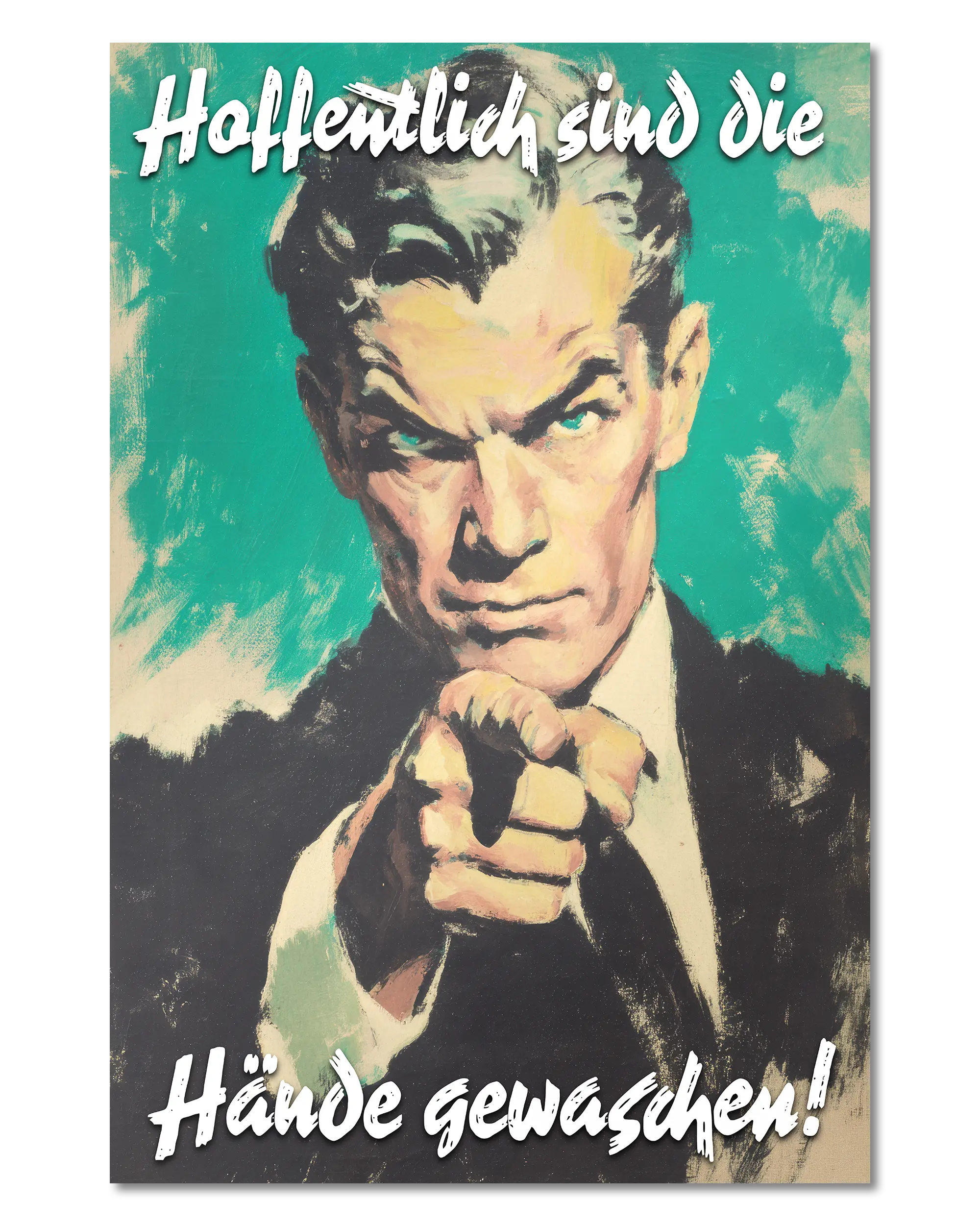 Frontalansicht des Poster Plate Designs Besser mit Seife im Original Style in der Größe Main (40 x 60 cm)