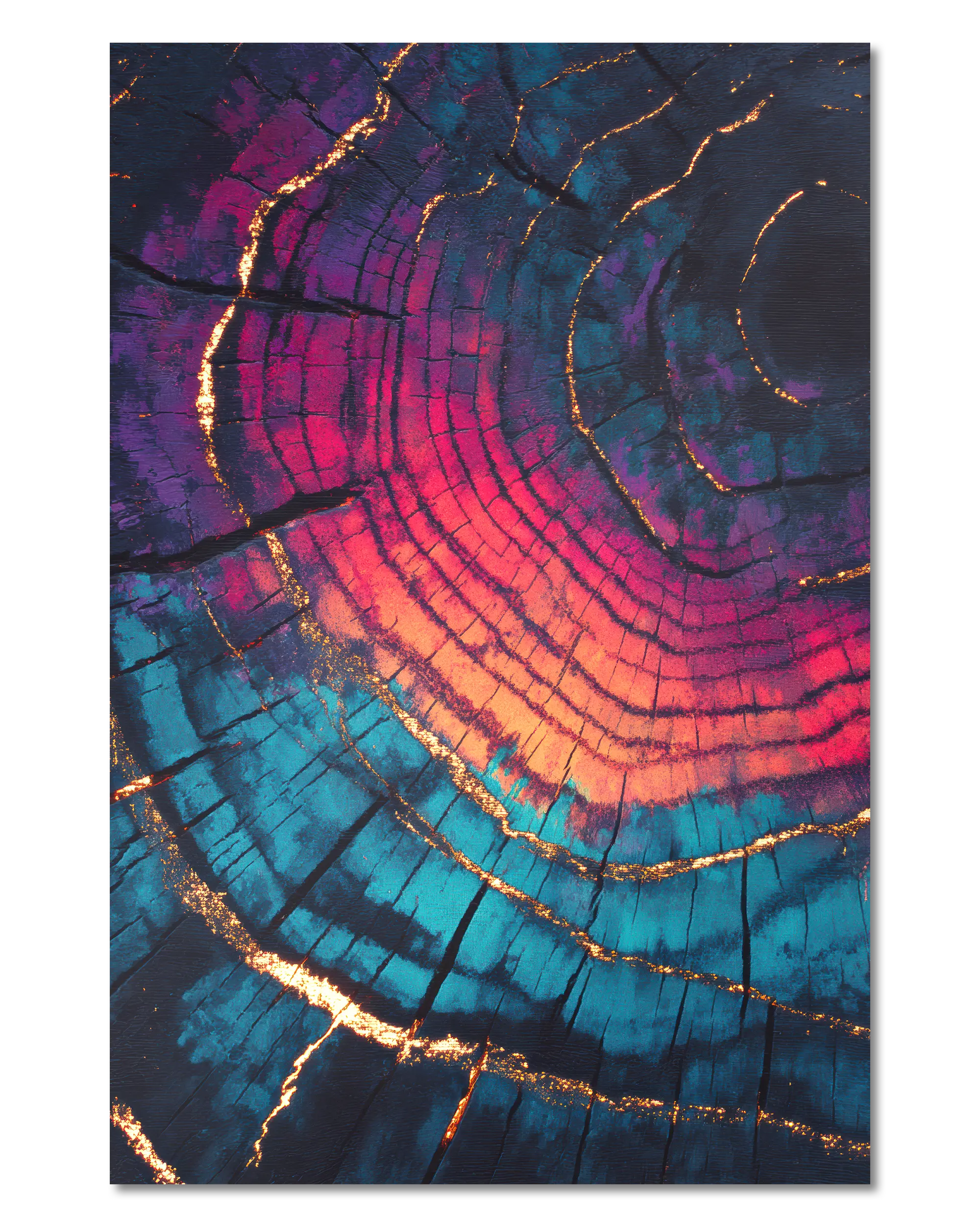 Frontalansicht des Poster Plate Designs Rindenroulette im Original Style in der Größe Main (40 x 60 cm)