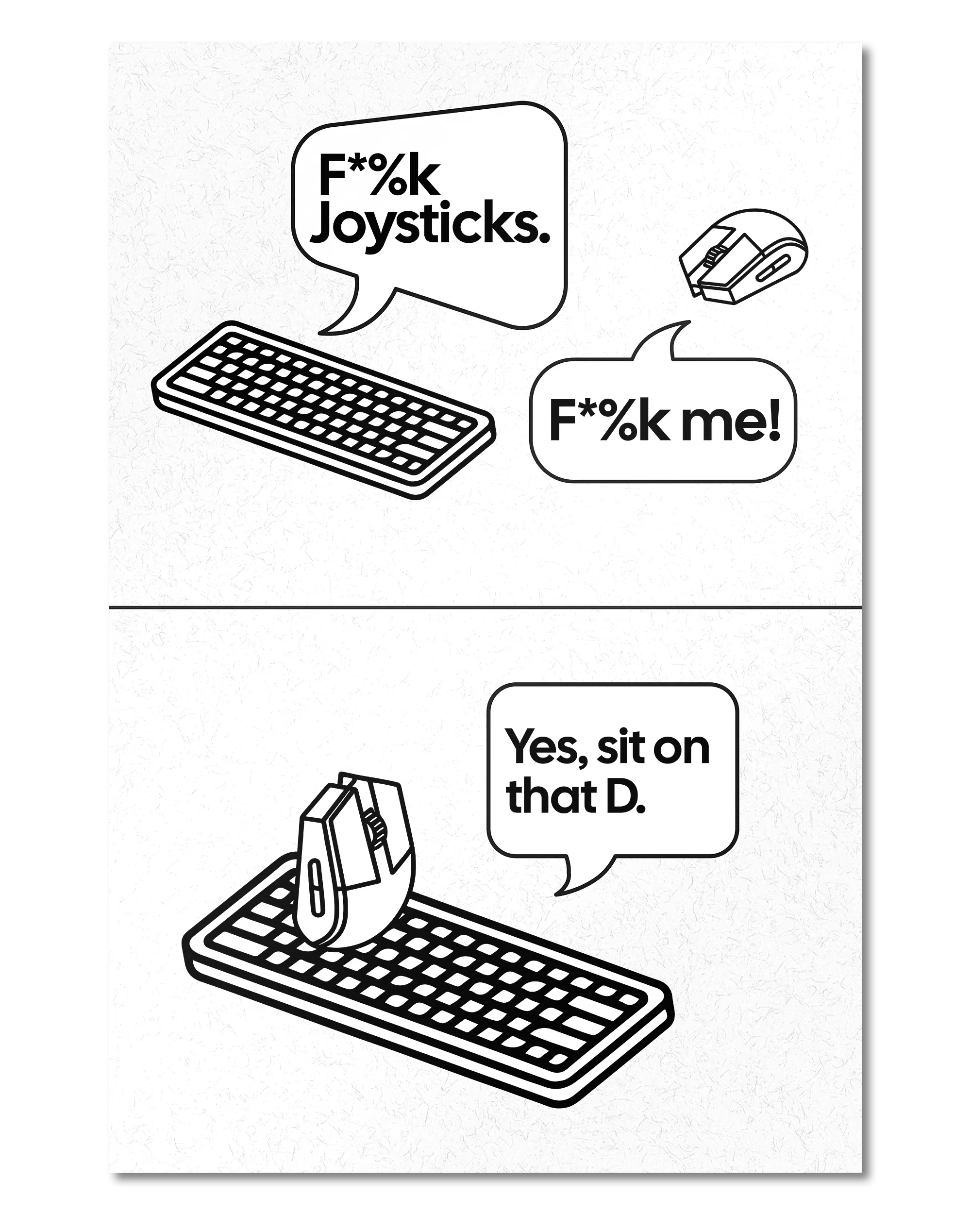 Frontalansicht des Poster Plate Designs Keystrokes im Original Style in der Größe Main (40 x 60 cm)