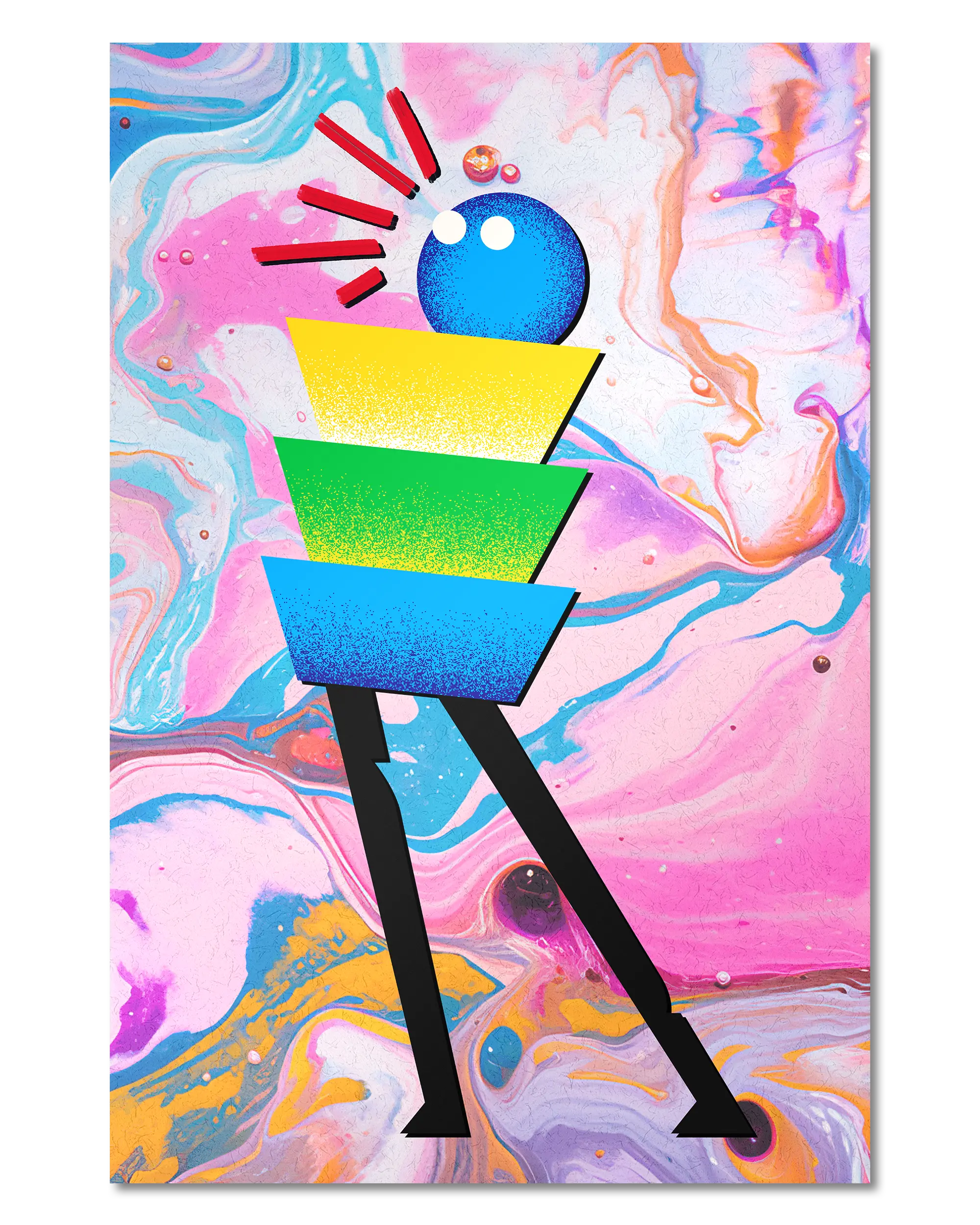 Frontalansicht des Poster Plate Designs Ein Kunstwerk im Original Style in der Größe Main (40 x 60 cm)