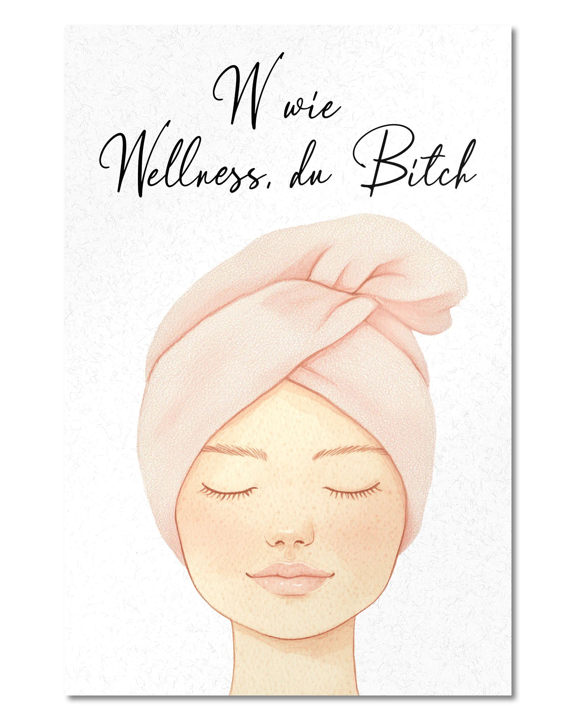 Frontalansicht des Poster Plate Designs Wellness Routine im Original Style in der Größe Main (40 x 60 cm)
