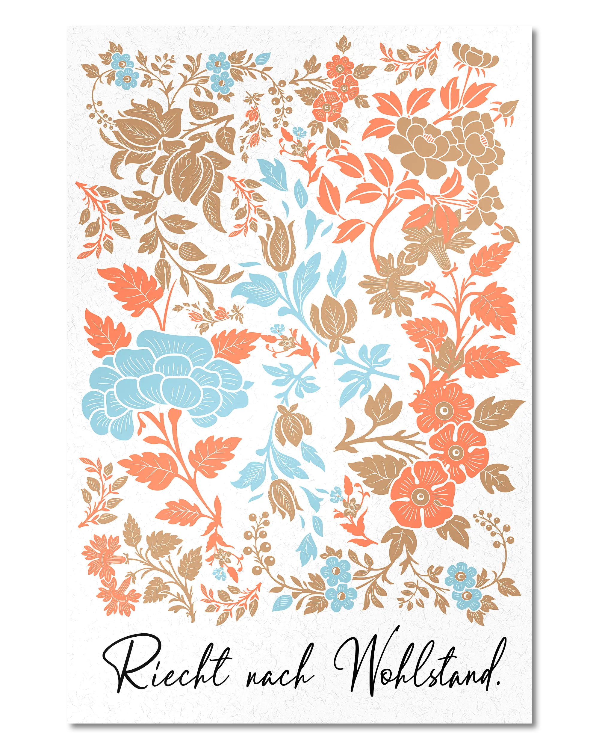 Frontalansicht des Poster Plate Designs Wohlstandsduft im Original Style in der Größe Main (40 x 60 cm)