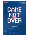 Frontalansicht des Poster Plate Designs Game not over im Original Style in der Größe Main (40 x 60 cm)