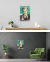 Wandansicht des Poster Plate Designs Besser mit Seife im Original Style in der Größe Main (40 x 60 cm)