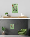 Wandansicht des Poster Plate Designs Boxing Outside im Original Style in der Größe Main (40 x 60 cm)