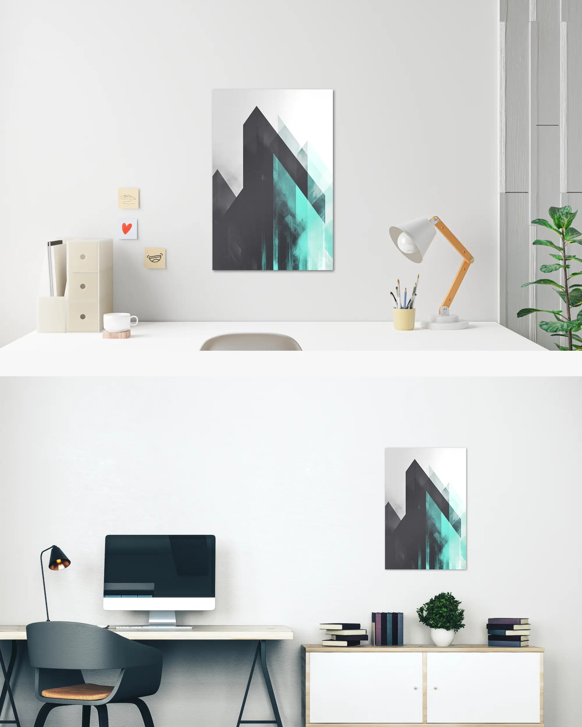 Zimmeransicht des Poster Plate Designs Ein Abstrakt im Original Style in der Größe Main (40 x 60 cm)