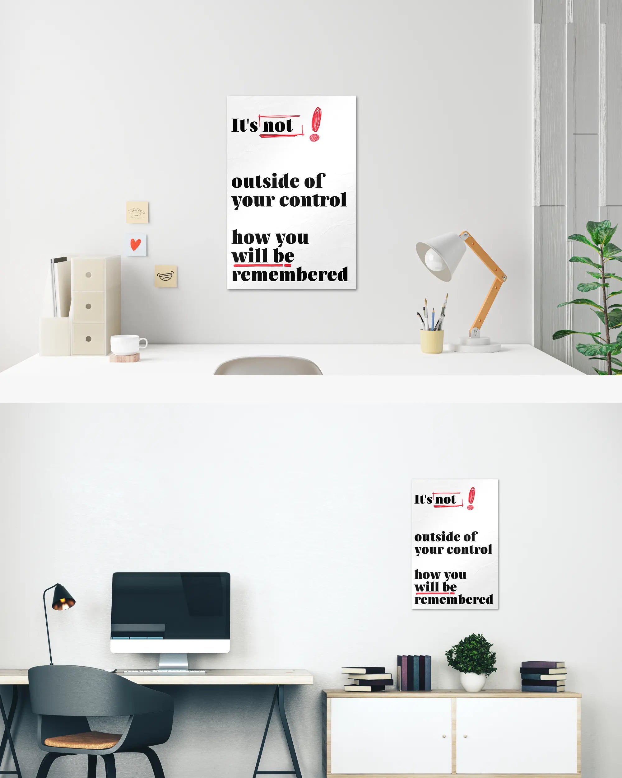 Zimmeransicht des Poster Plate Designs Write your story im Original Style in der Größe Main (40 x 60 cm)