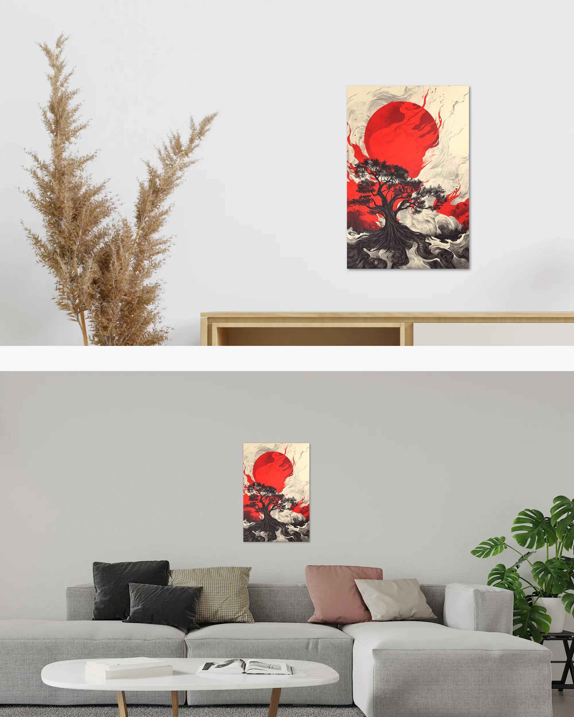 Zimmeransicht des Poster Plate Designs Japan is lit im Original Style in der Größe Main (40 x 60 cm)