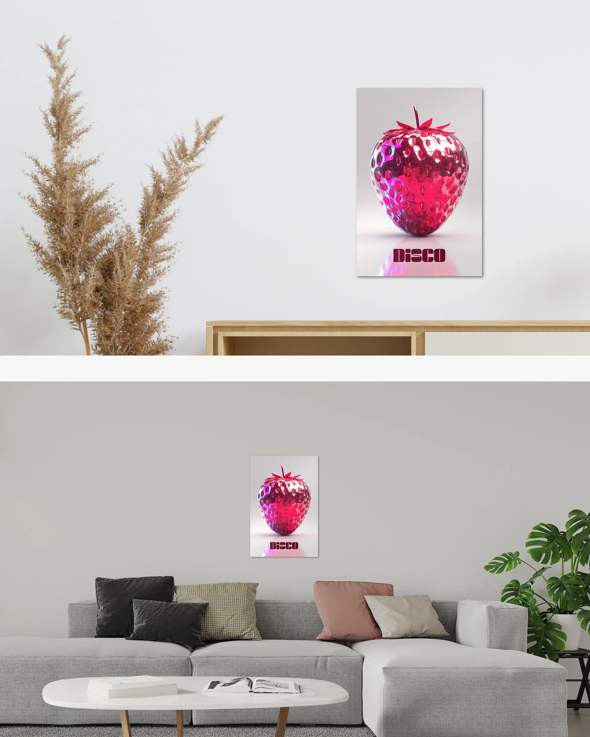 Zimmeransicht des Poster Plate Designs Discoberry im Original Style in der Größe Main (40 x 60 cm)