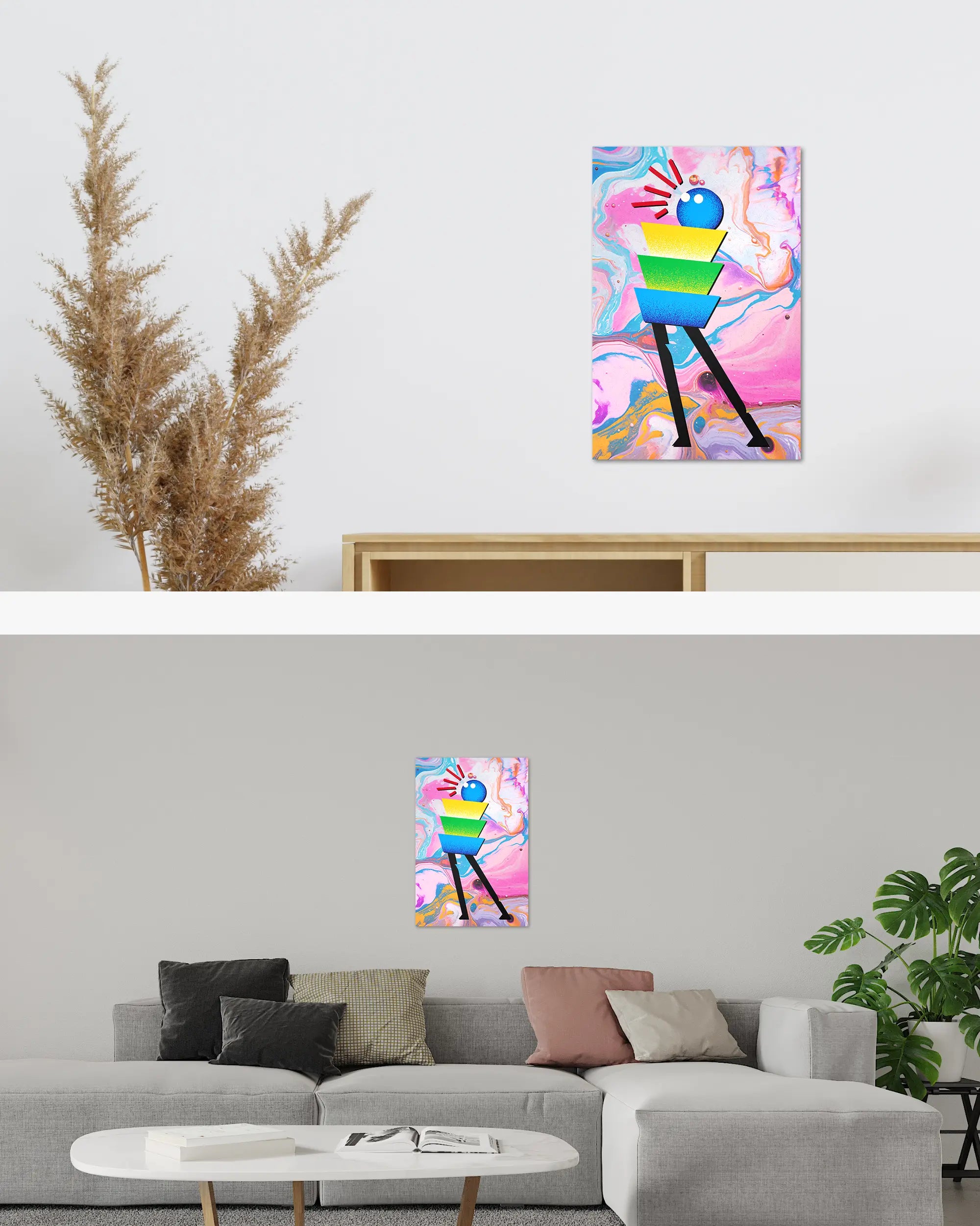 Zimmeransicht des Poster Plate Designs Ein Kunstwerk im Original Style in der Größe Main (40 x 60 cm)