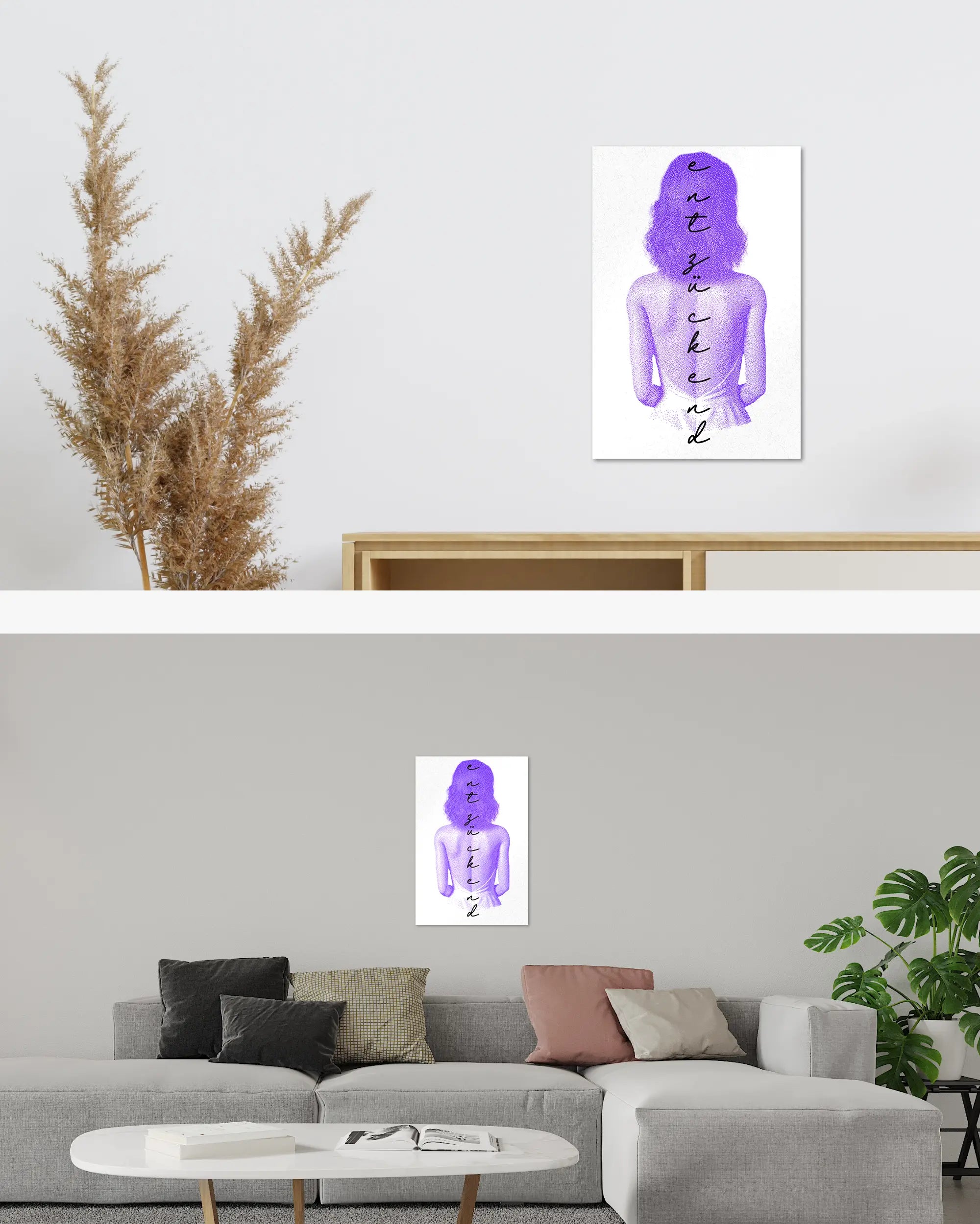 Zimmeransicht des Poster Plate Designs Rückendeckung im Original Style in der Größe Main (40 x 60 cm)