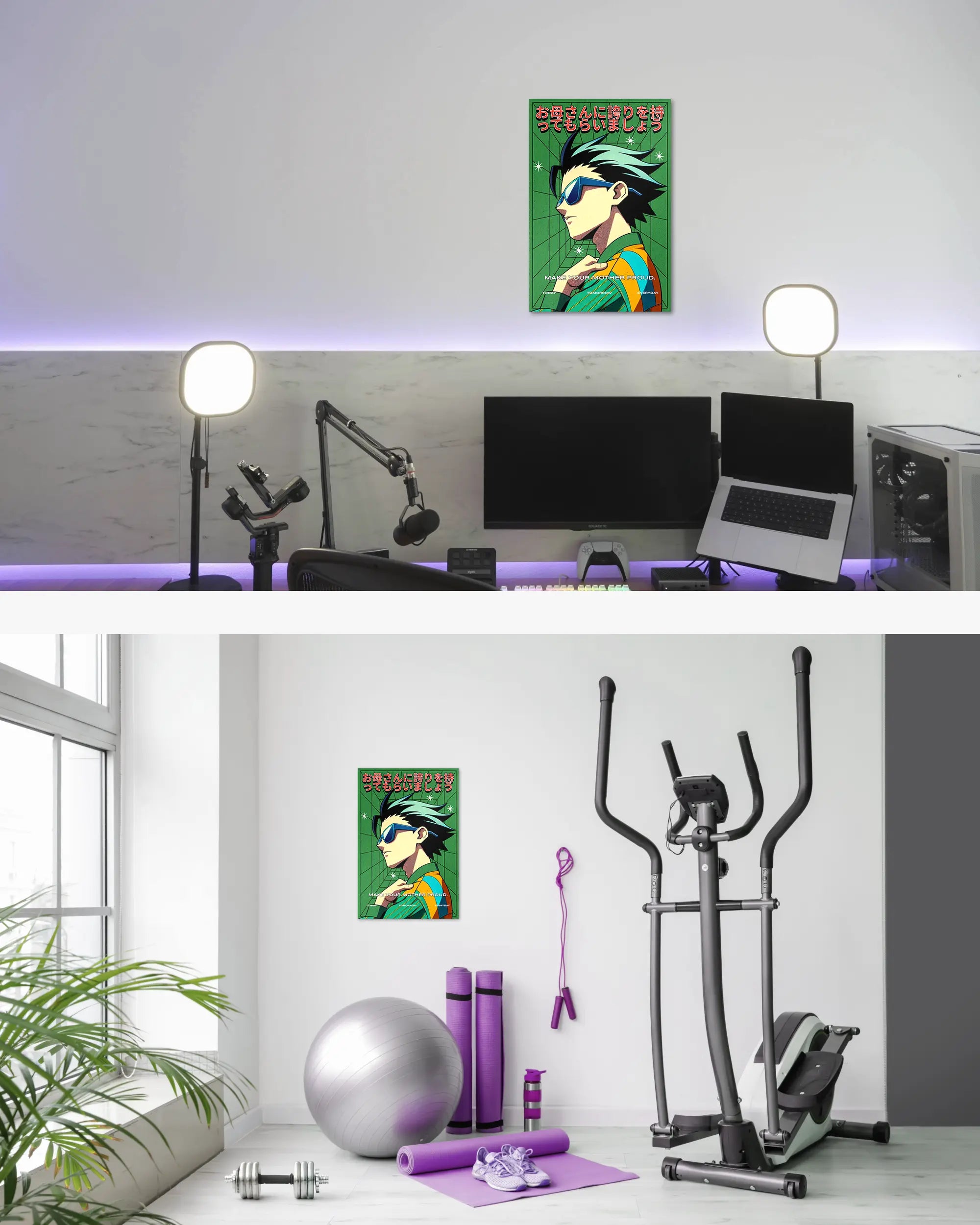 Zimmeransicht des Poster Plate Designs Make her proud im Original Style in der Größe Main (40 x 60 cm)