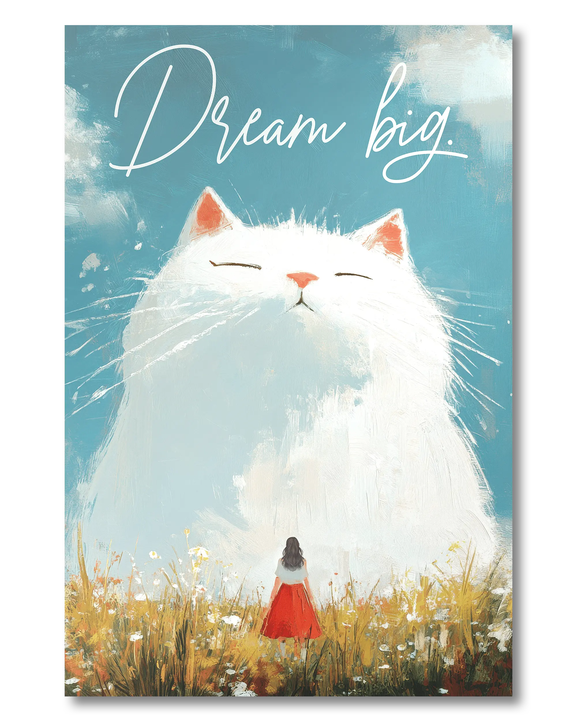 Frontalansicht des Poster Plate Designs Dream Big im Original Style in der Größe Mini (20 x 30 cm)