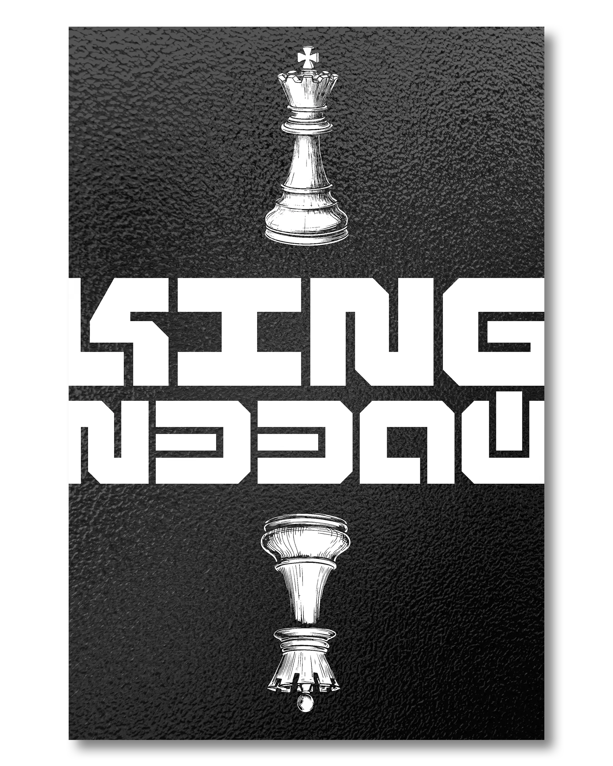 Frontalansicht des Poster Plate Designs Chessday im Original Style in der Größe Mini (20 x 30 cm)